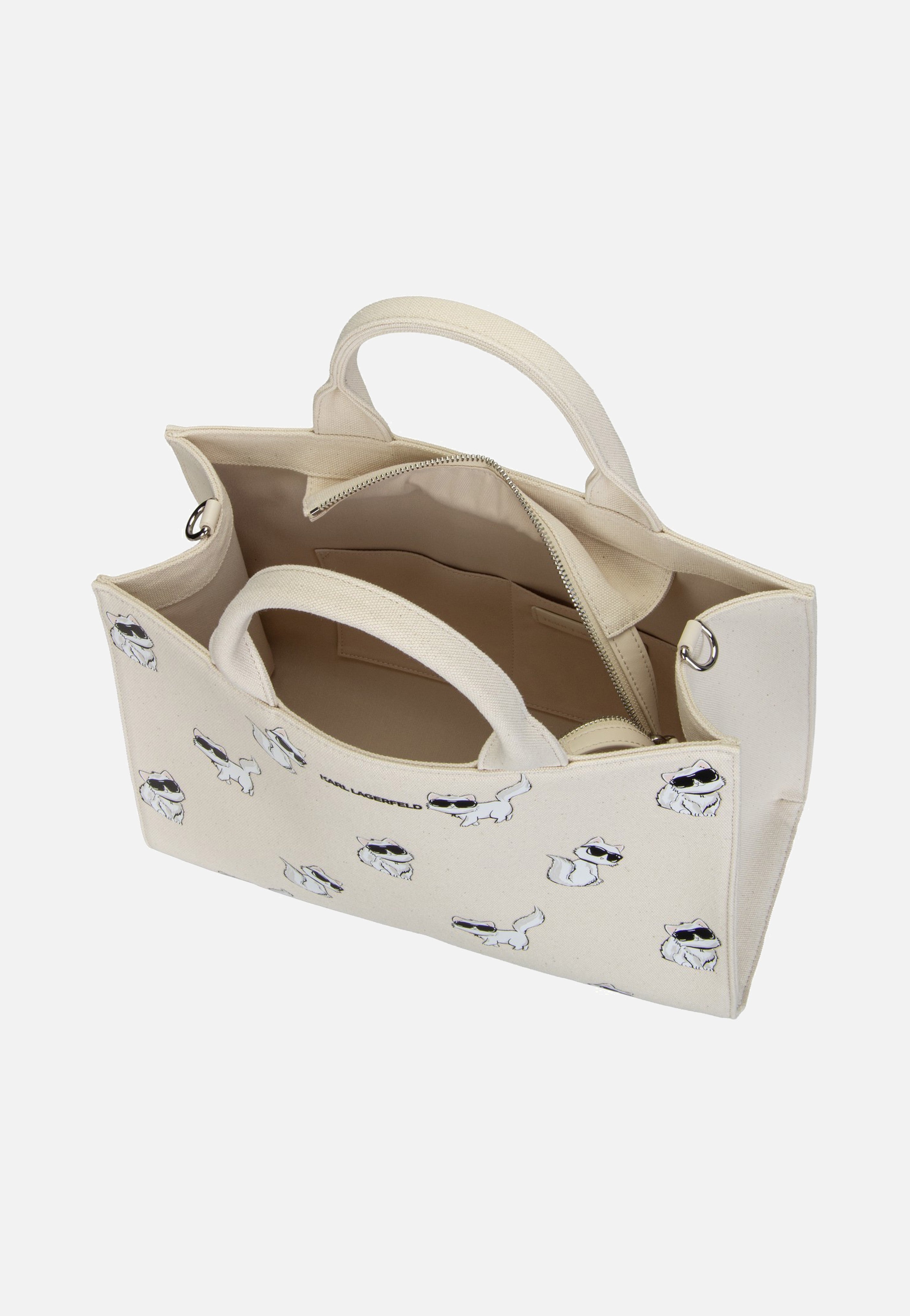 Karl Lagerfeld Ikon Choupette MD Square Tote Natural Tote Bag