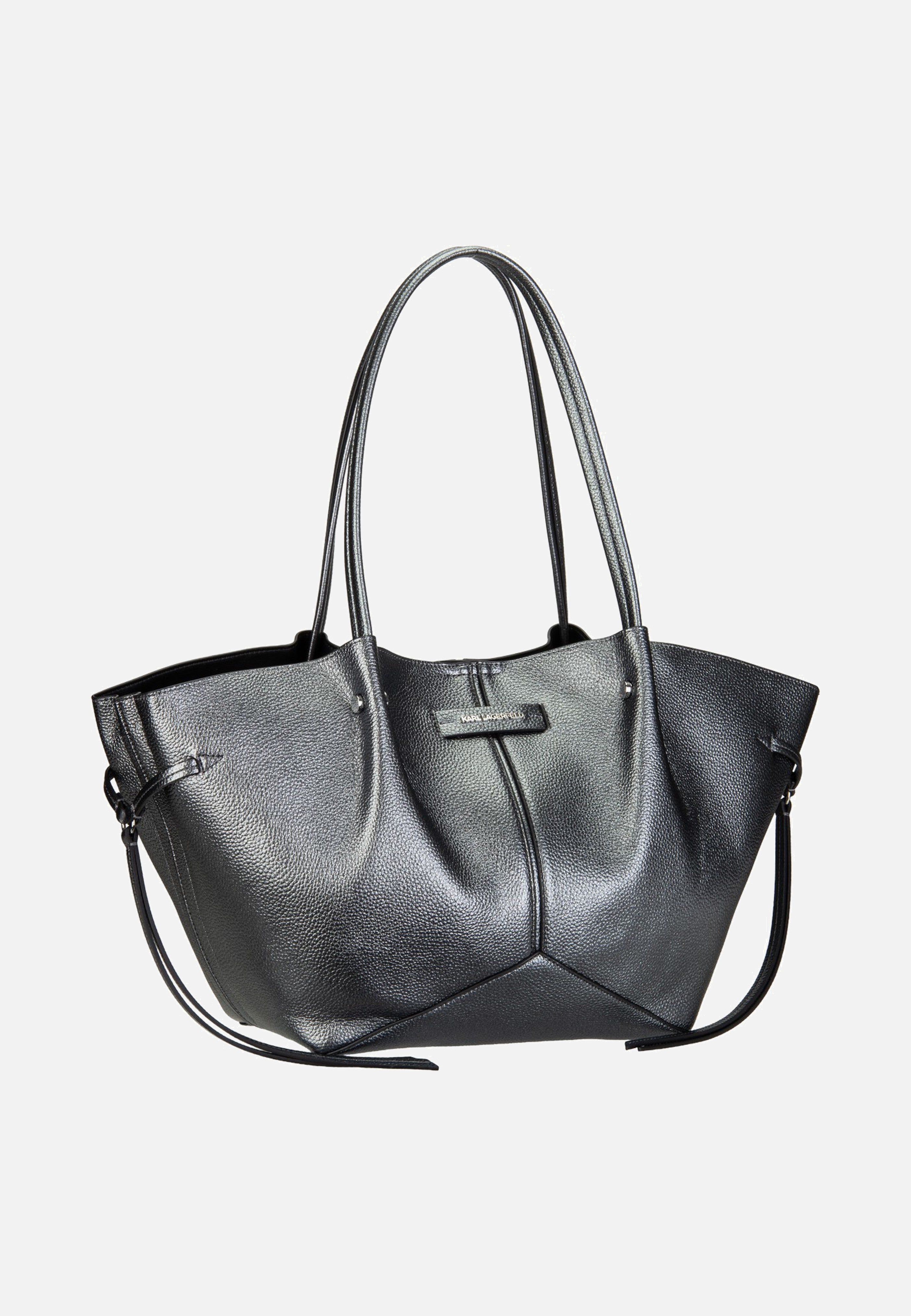 Karl Lagerfeld K/Pierced MD Tote Gunmetal Tote Bag