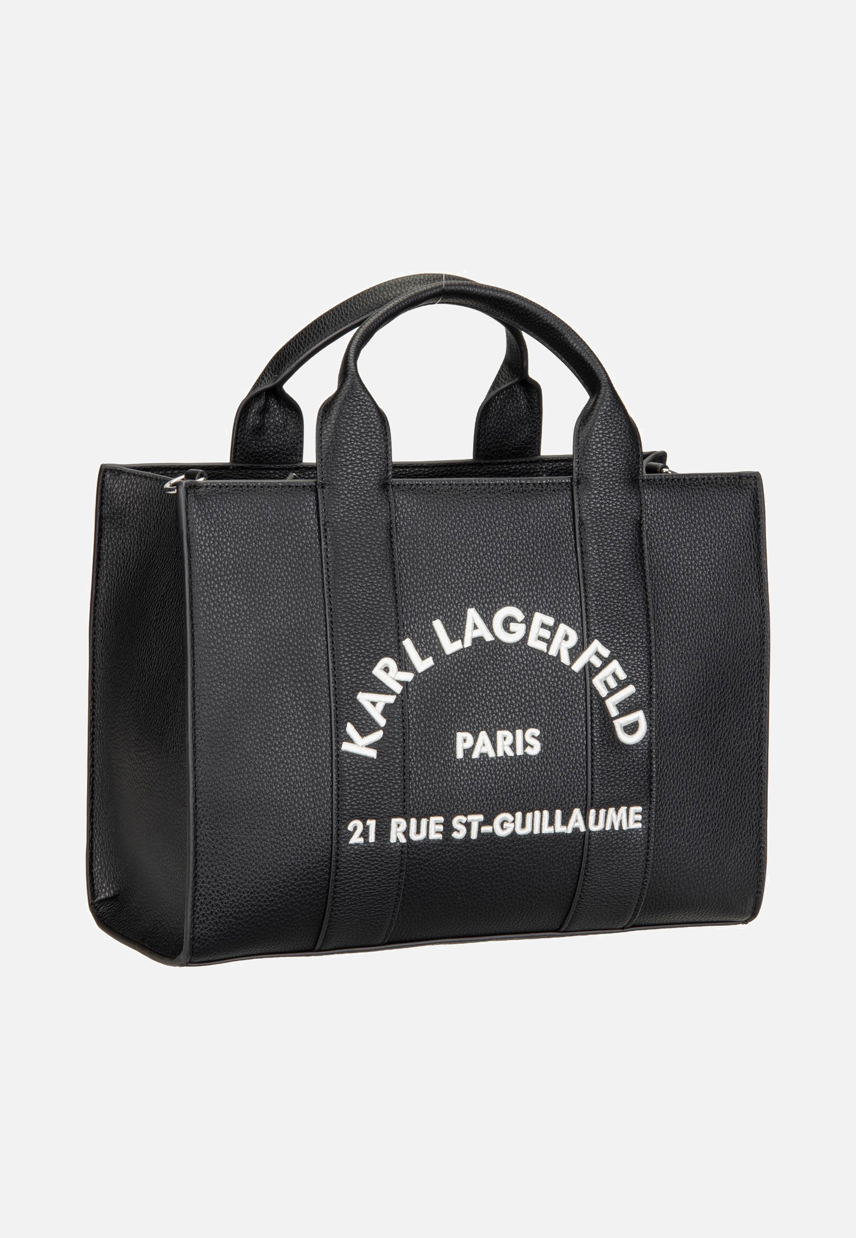 Karl Lagerfeld K/RSG MD Square Tote Pebbled Emb White/Black Tote Bag