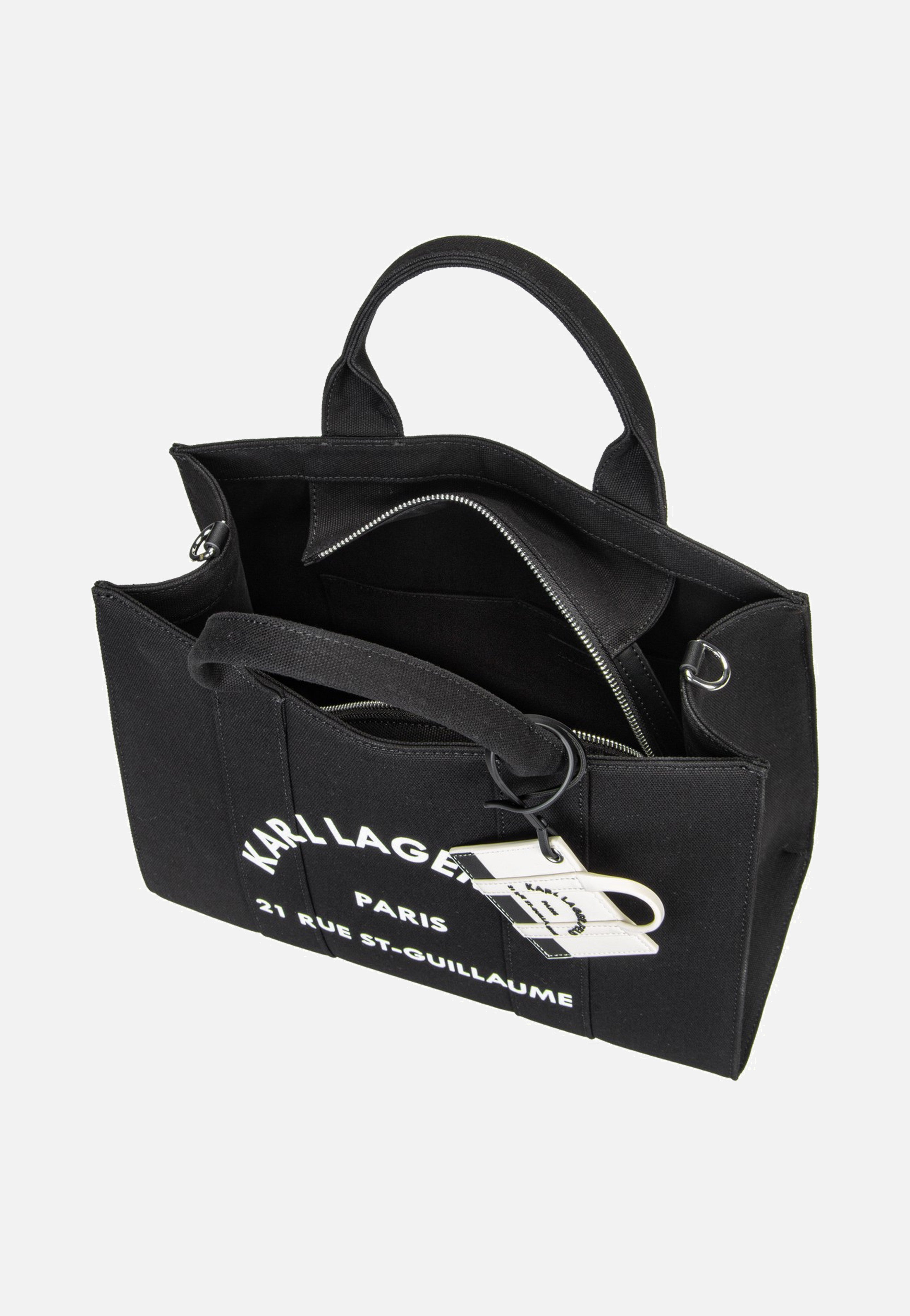 Karl Lagerfeld K/Rsg Square Medium Tote With Charm Black  Tote Bag