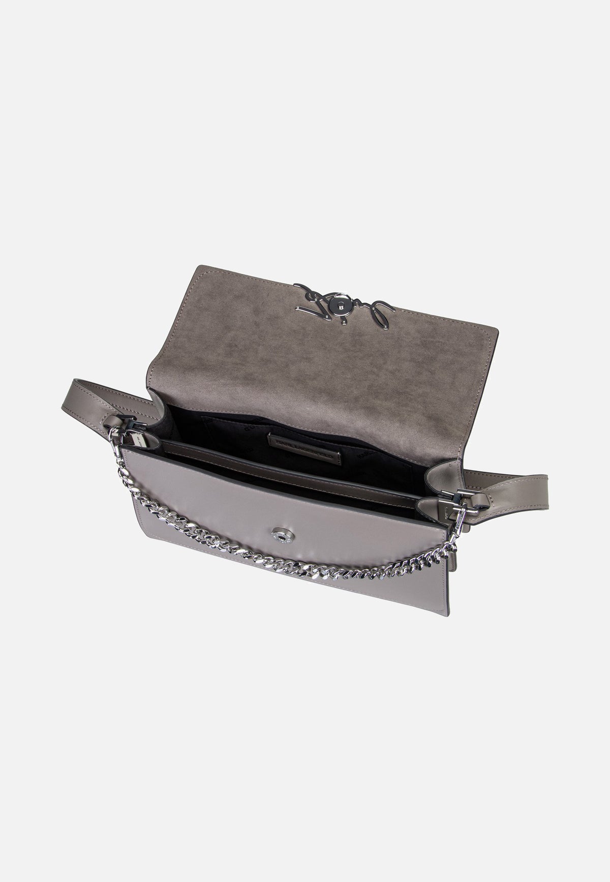 Karl Lagerfeld K/Signature Medium Flap Shb Ash Grey  Abendtasche