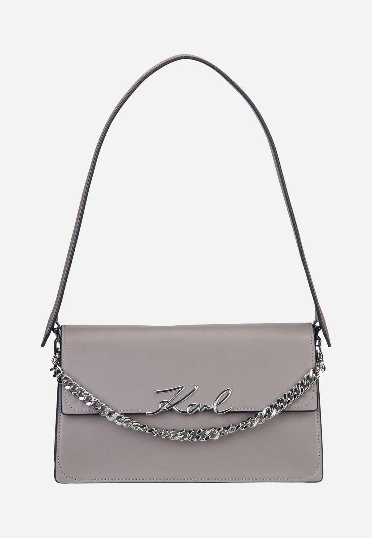 Karl Lagerfeld K/Signature Medium Flap Shb Ash Grey  Abendtasche