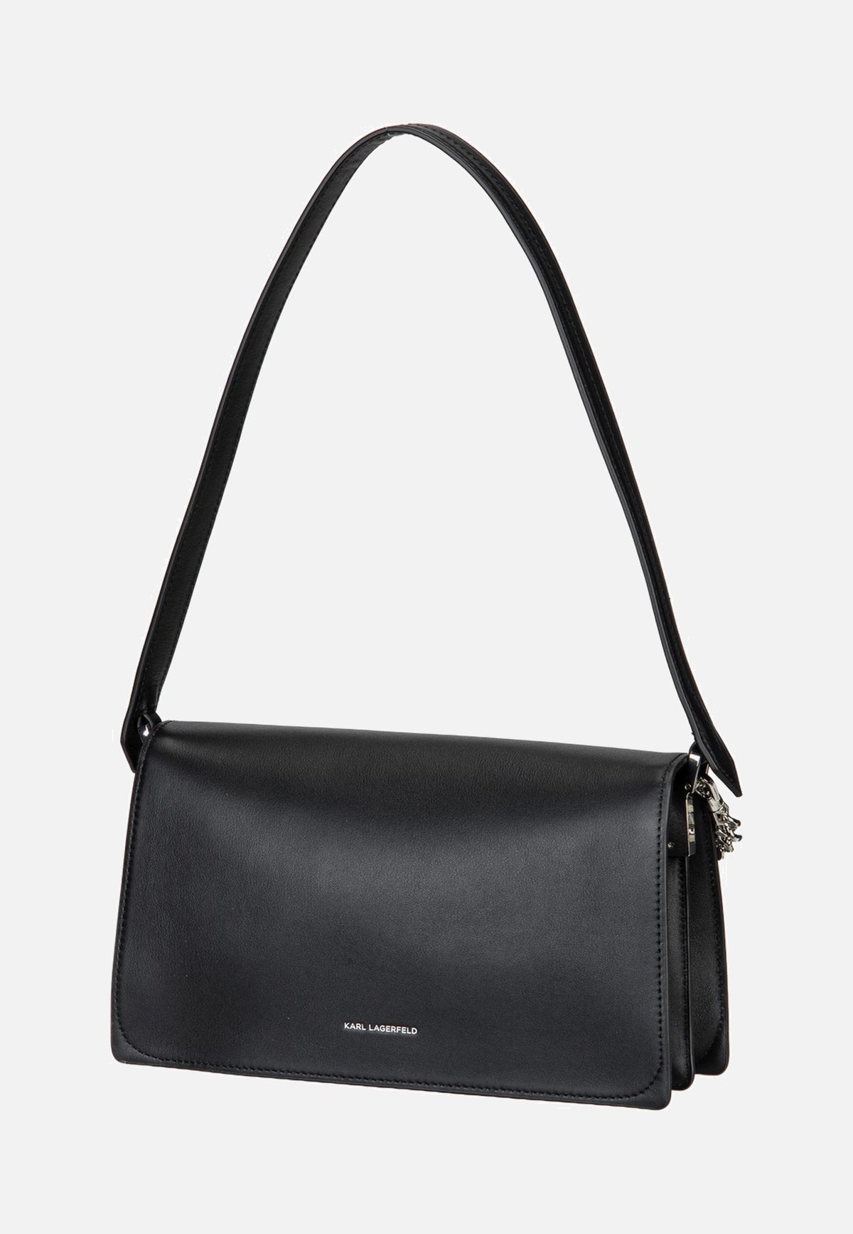 Karl Lagerfeld K/Signature Medium Flap Shb Black-Nickel  Abendtasche