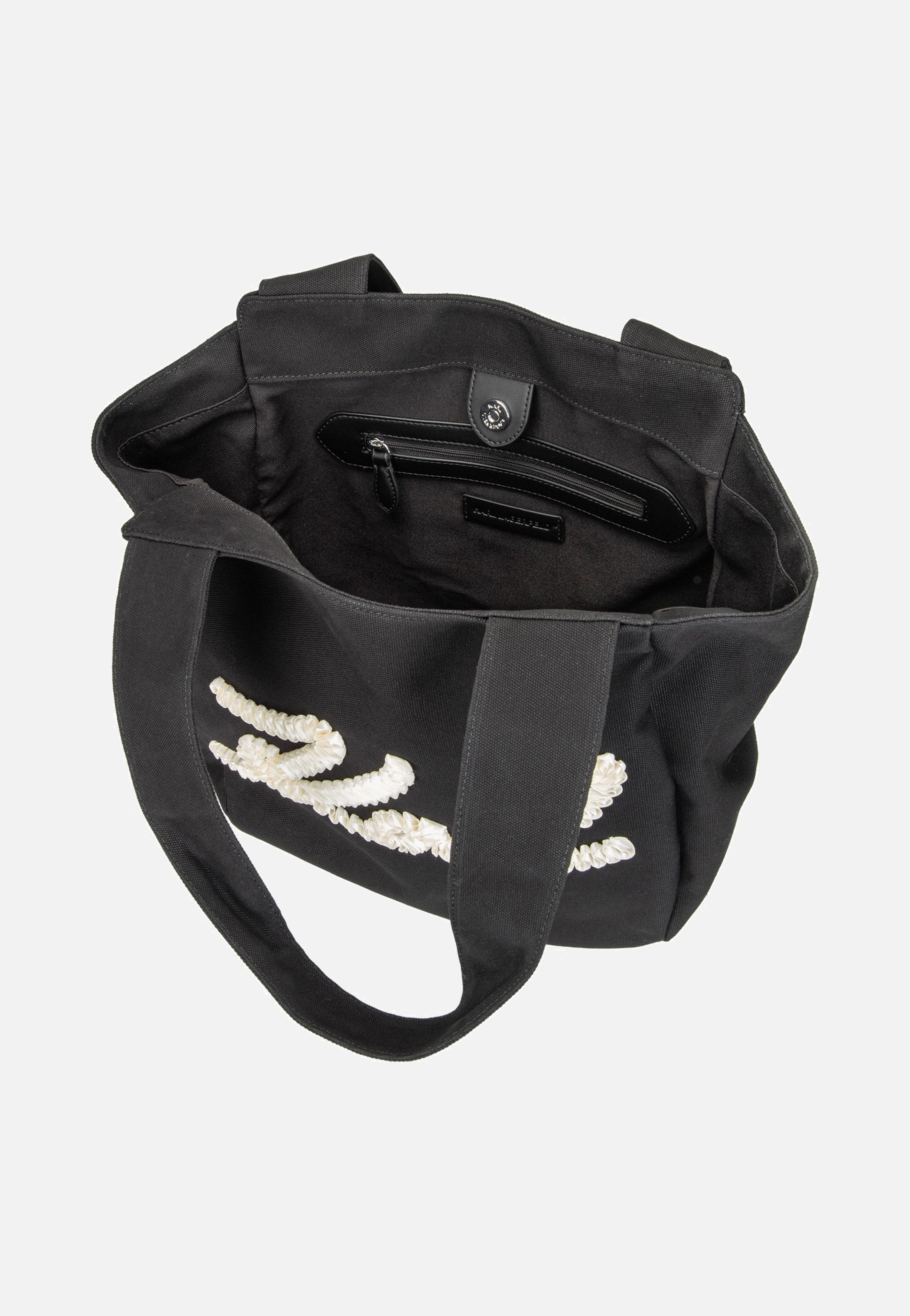 Karl Lagerfeld K/Signature Ruffled Logo Shopper Black Shopper