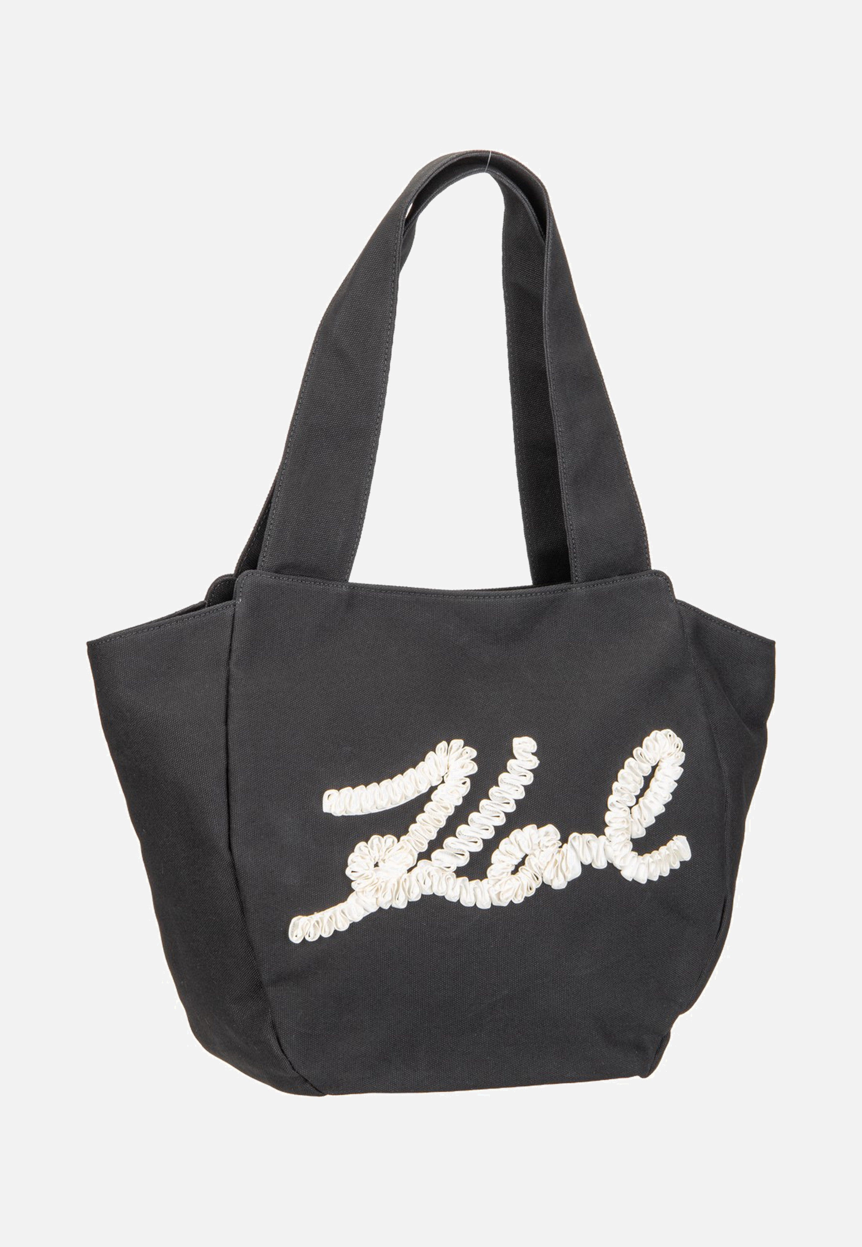 Karl Lagerfeld K/Signature Ruffled Logo Shopper Black Shopper