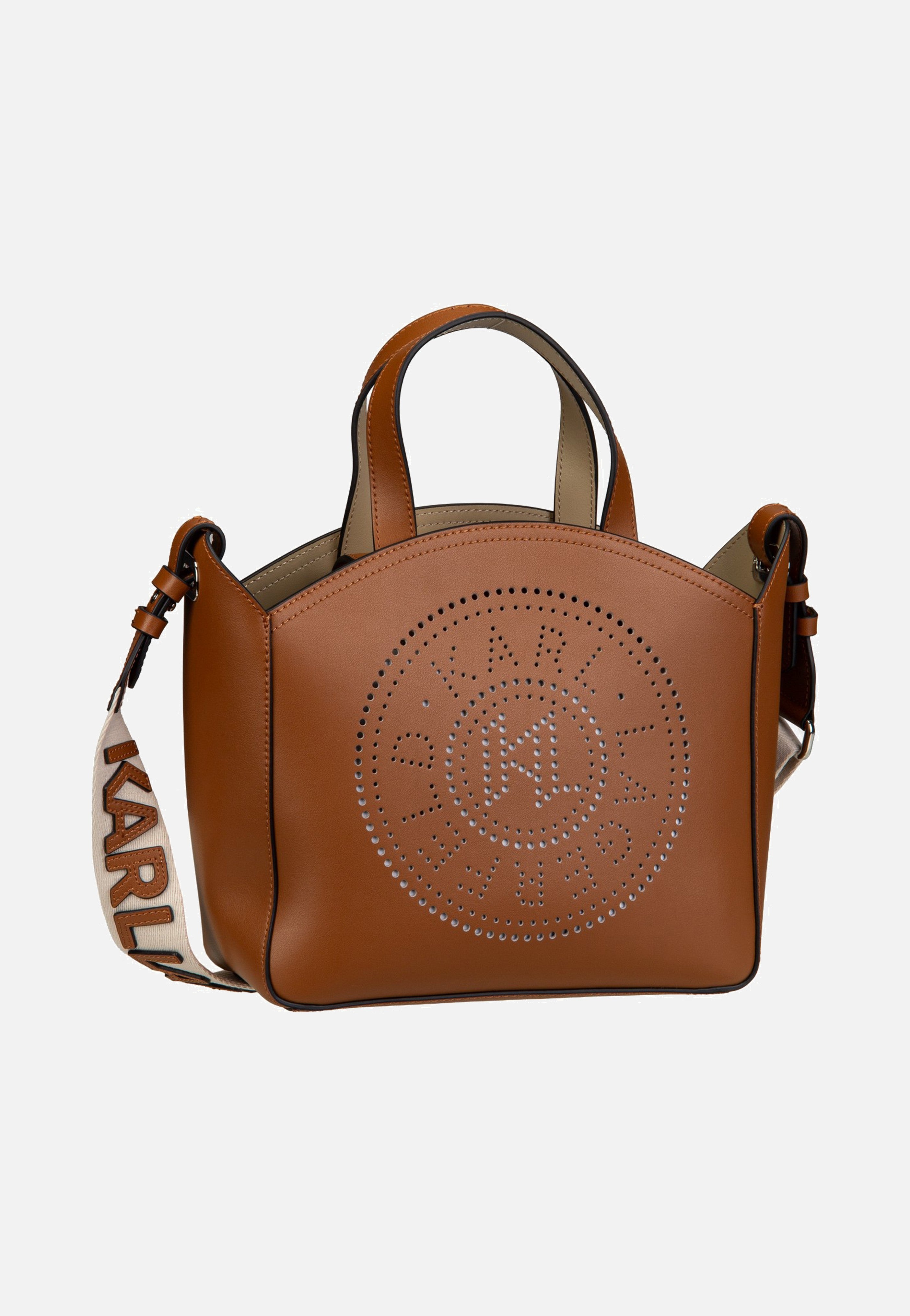 Karl Lagerfeld - K/Circle SM Perforated 30058 Dark Tan - Tote Bag | Neutral-Image