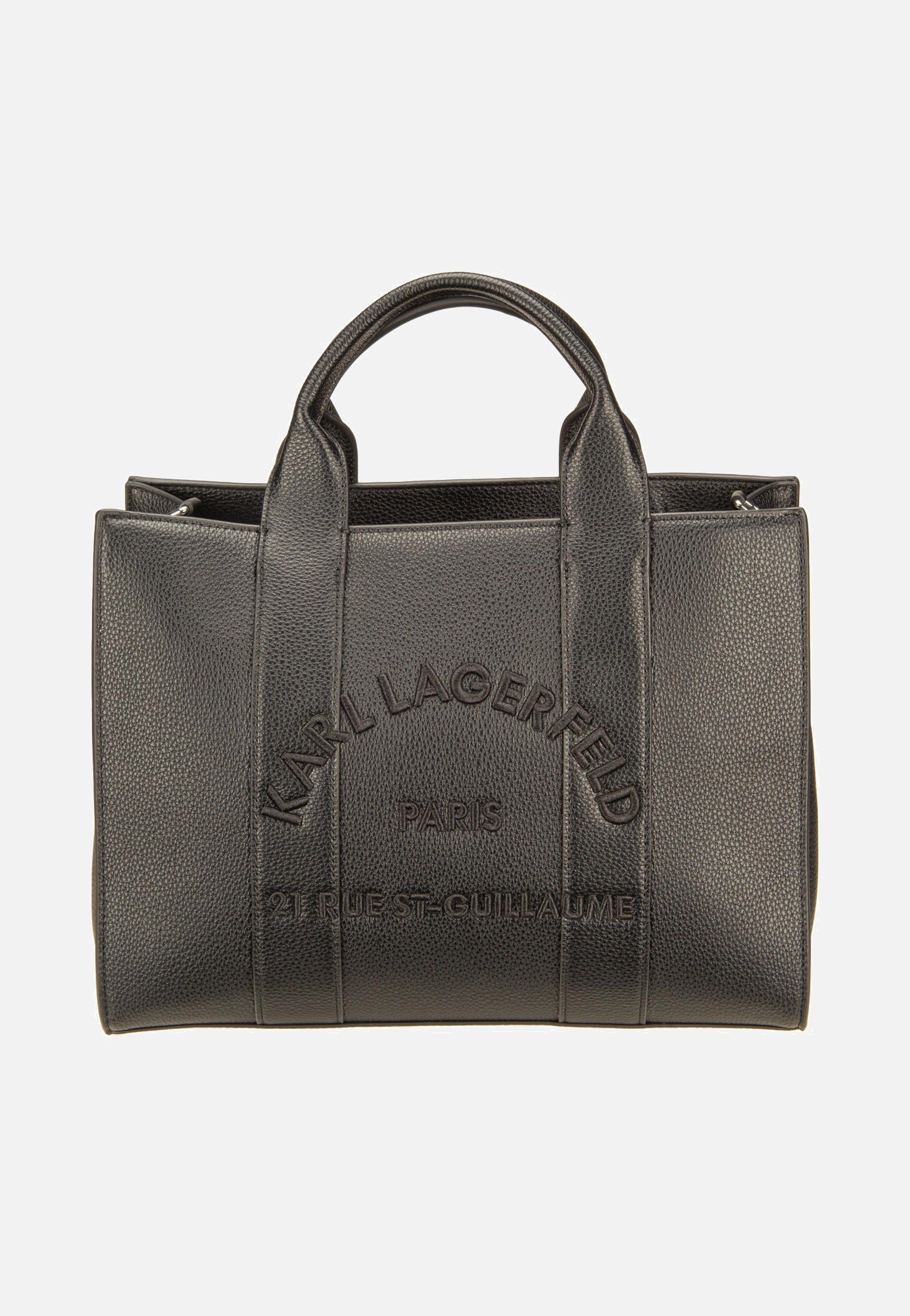 Karl Lagerfeld - K/RSG MD Square Tote Peb Emb Black - Tote Bag | Neutral-Image