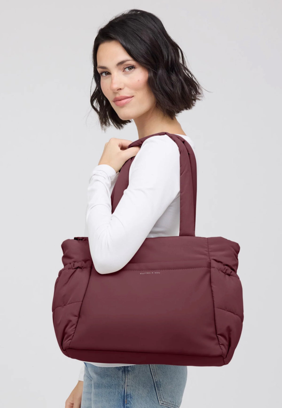 Kapten & Son Hellvi Cloud Medium Burgundy Shopper