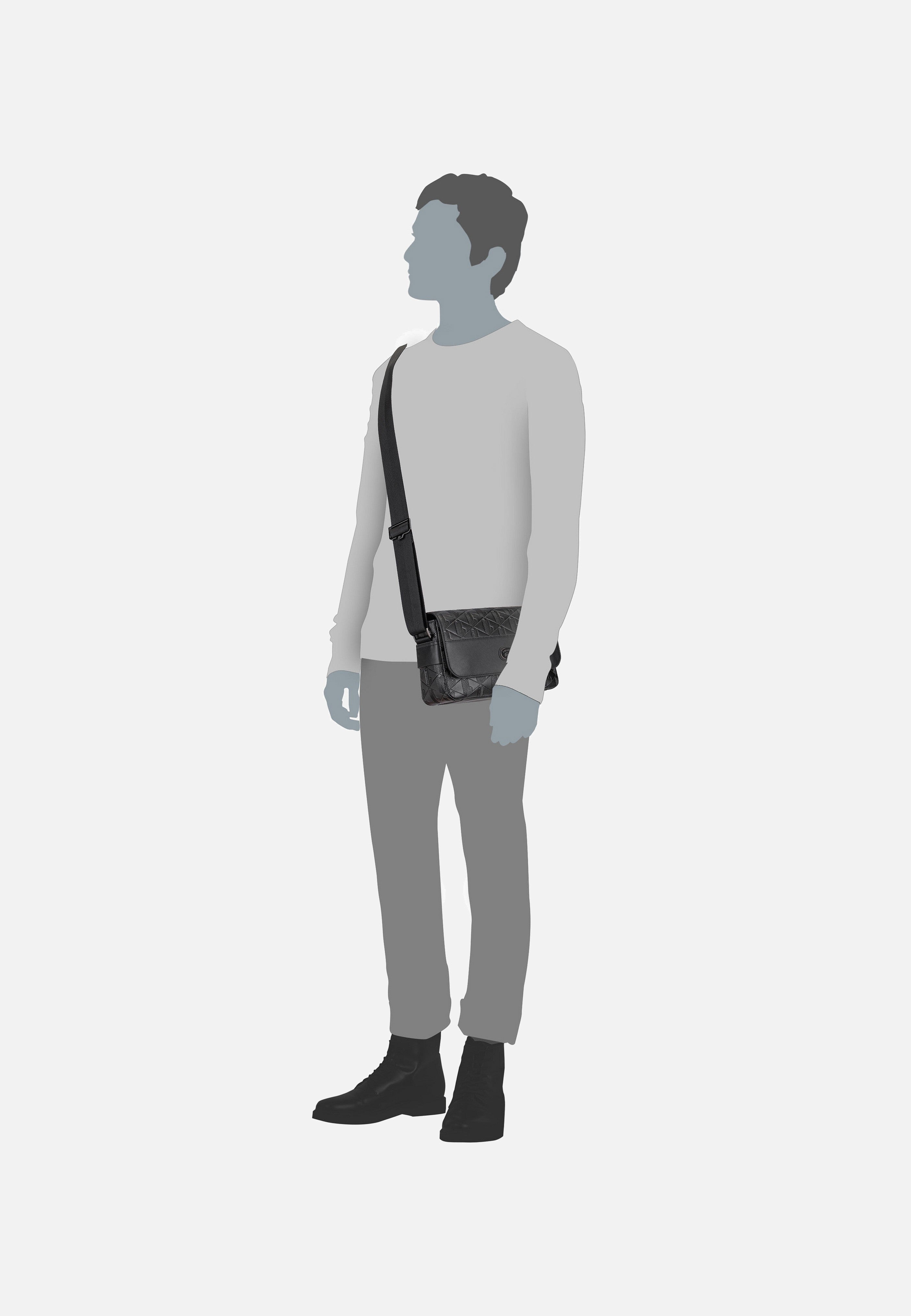 Lacoste - Nomogramme Embossed NU4838MR Noir - Crossbody Bag | Neutral-Image
