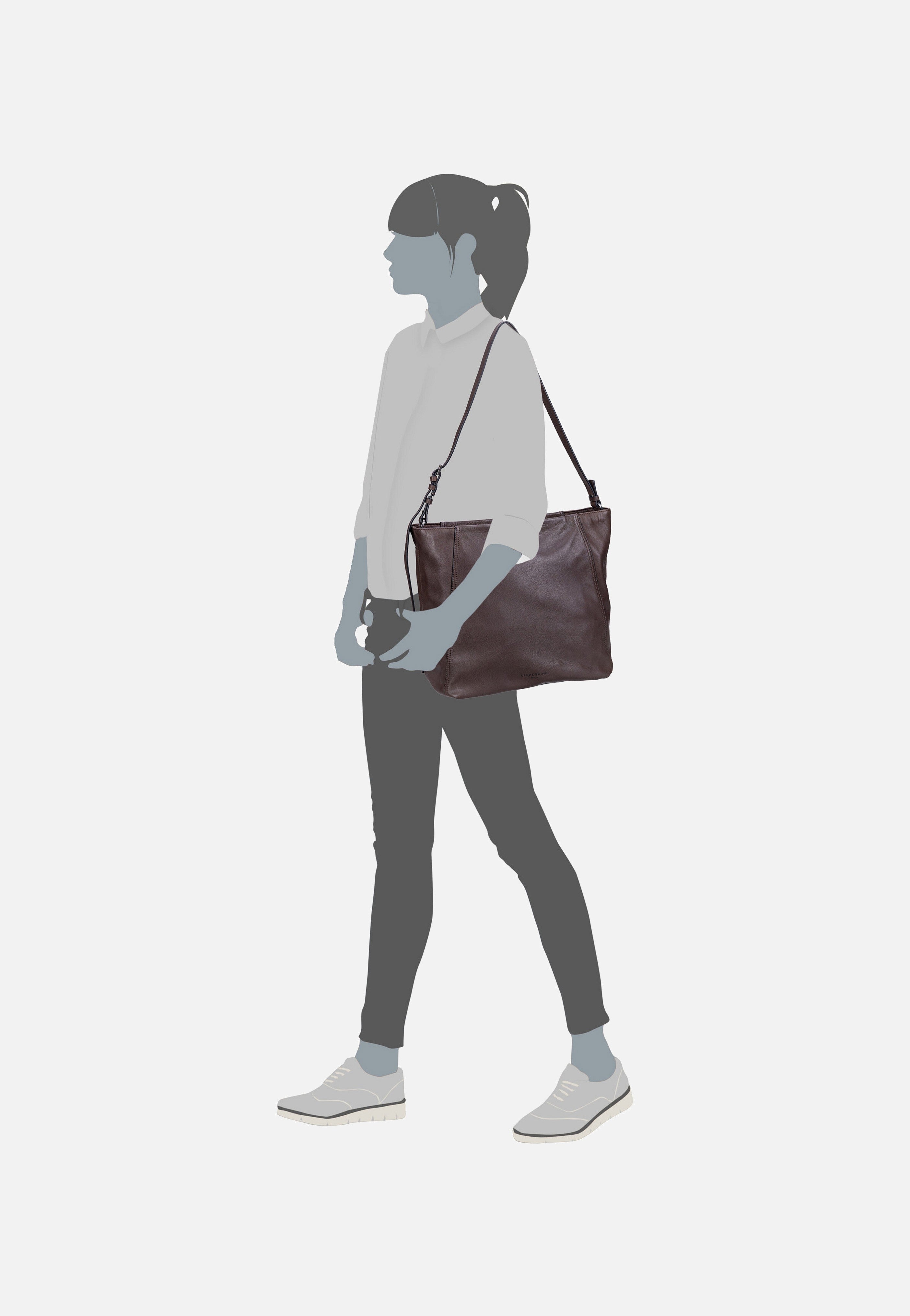 LIEBESKIND BERLIN gordeltas Hera Small Pebble Beltbag Light Truffel donkerbruin LIEBESKIND BERLIN gordeltas Hera Small Pebble Beltbag Light Truffel donkerbruin