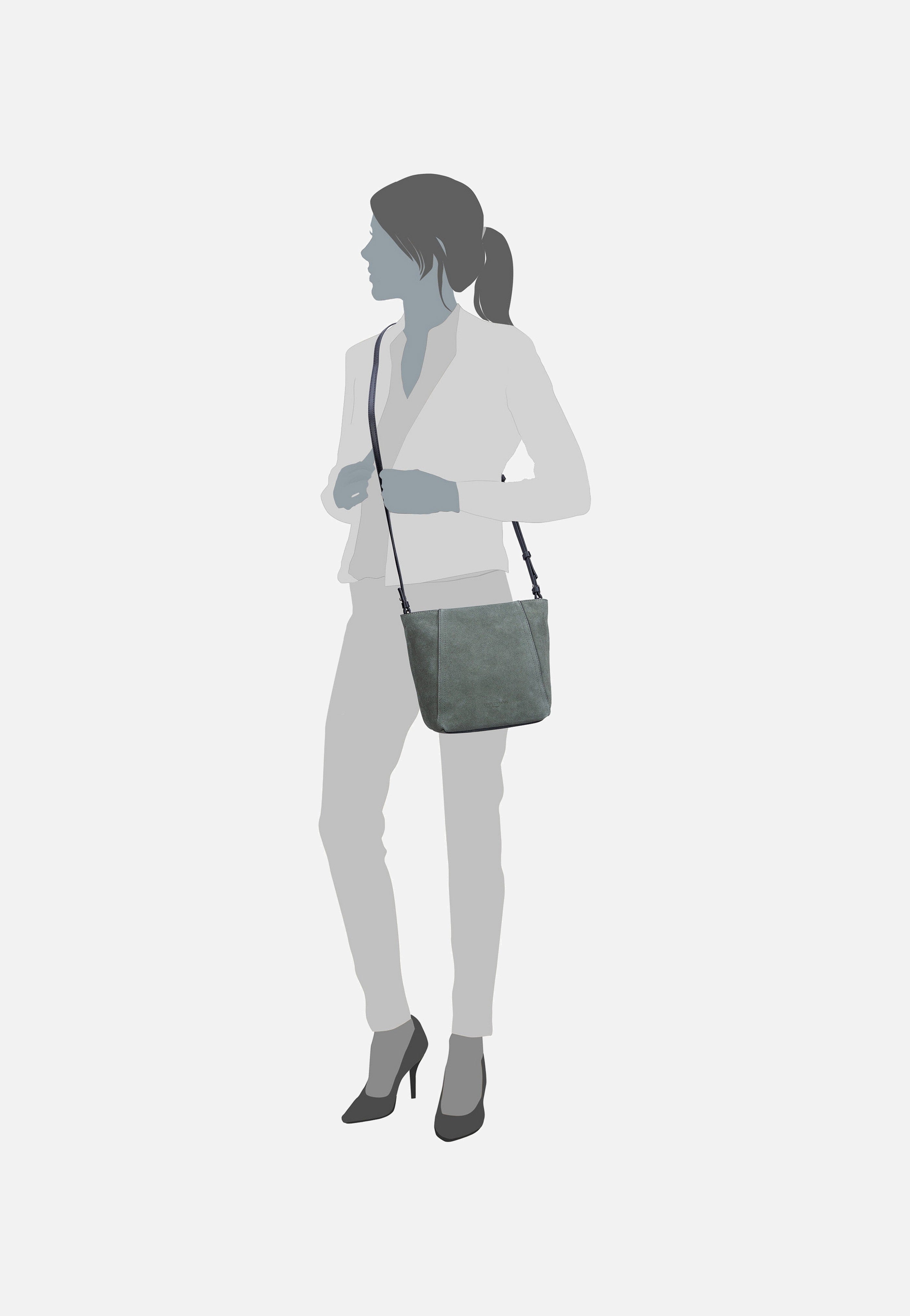 Liebeskind Berlin - Chudy Suede 2152412 Cypress Green - Pouch Bag | Women-Image