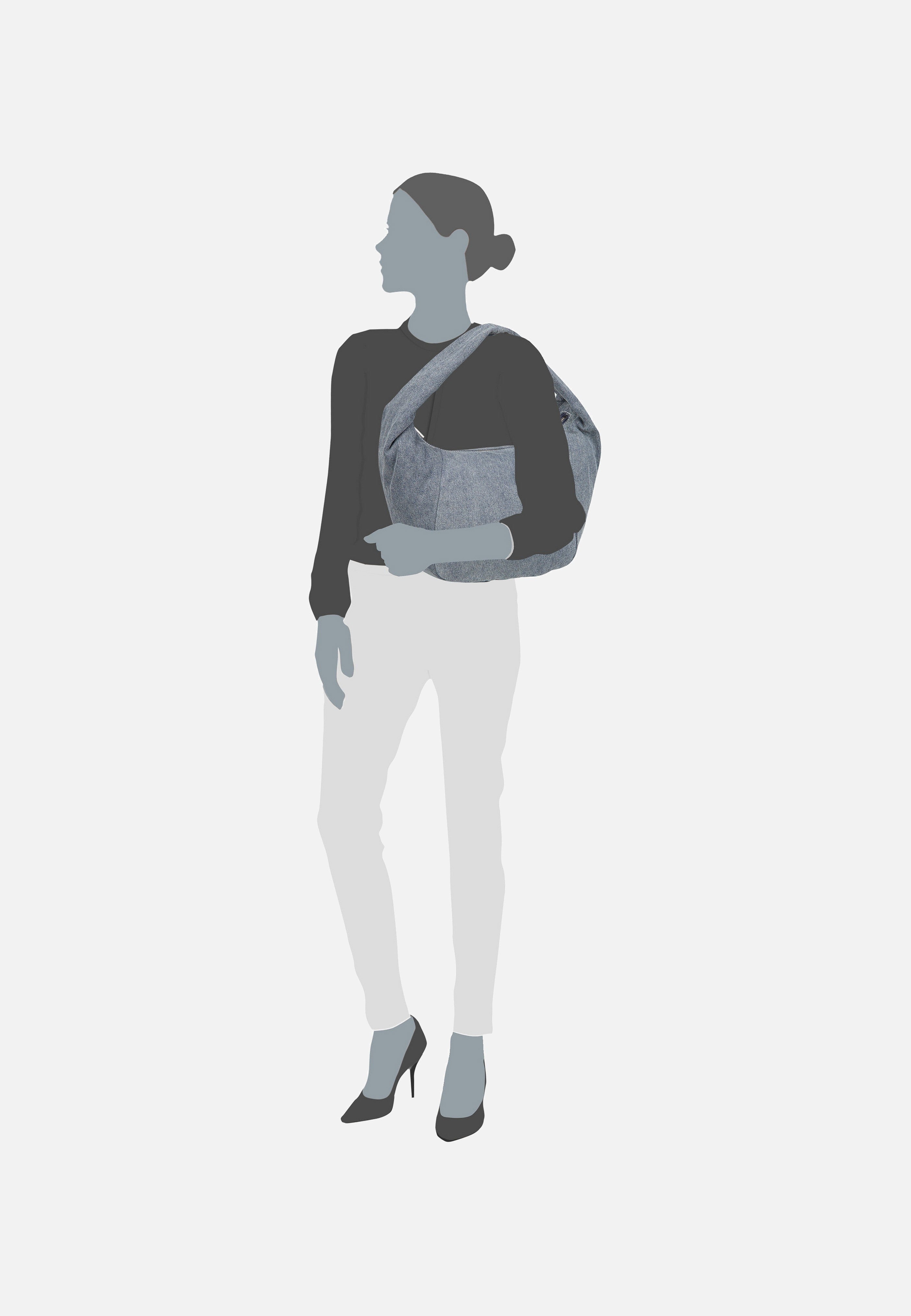 Liebeskind Berlin - Ferrah M Denim Denim Blue - Hobo Bag | Women-Image