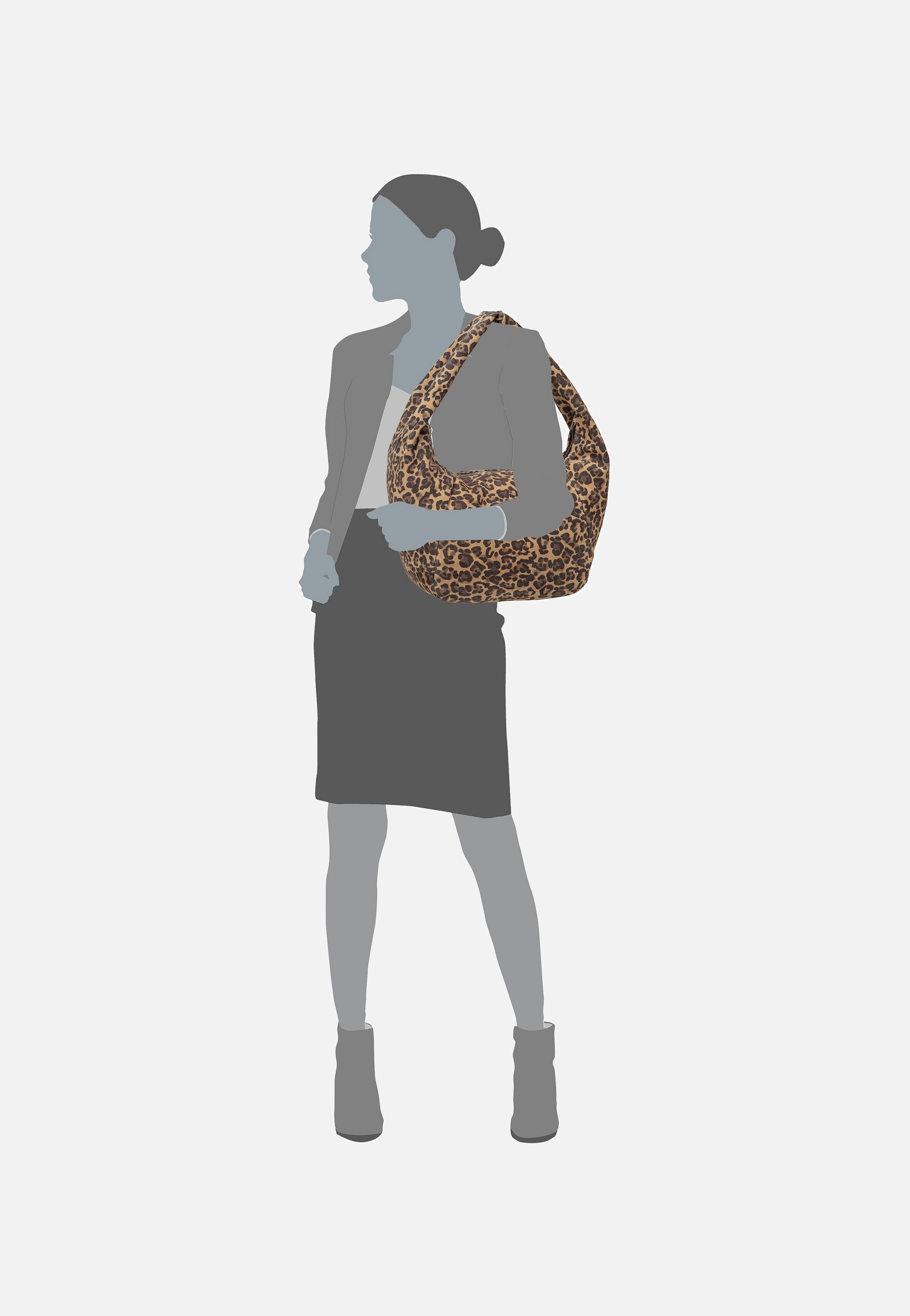 Liebeskind Berlin - Ferrah M Leo Suede Beige - Hobo Bag | Women-Image