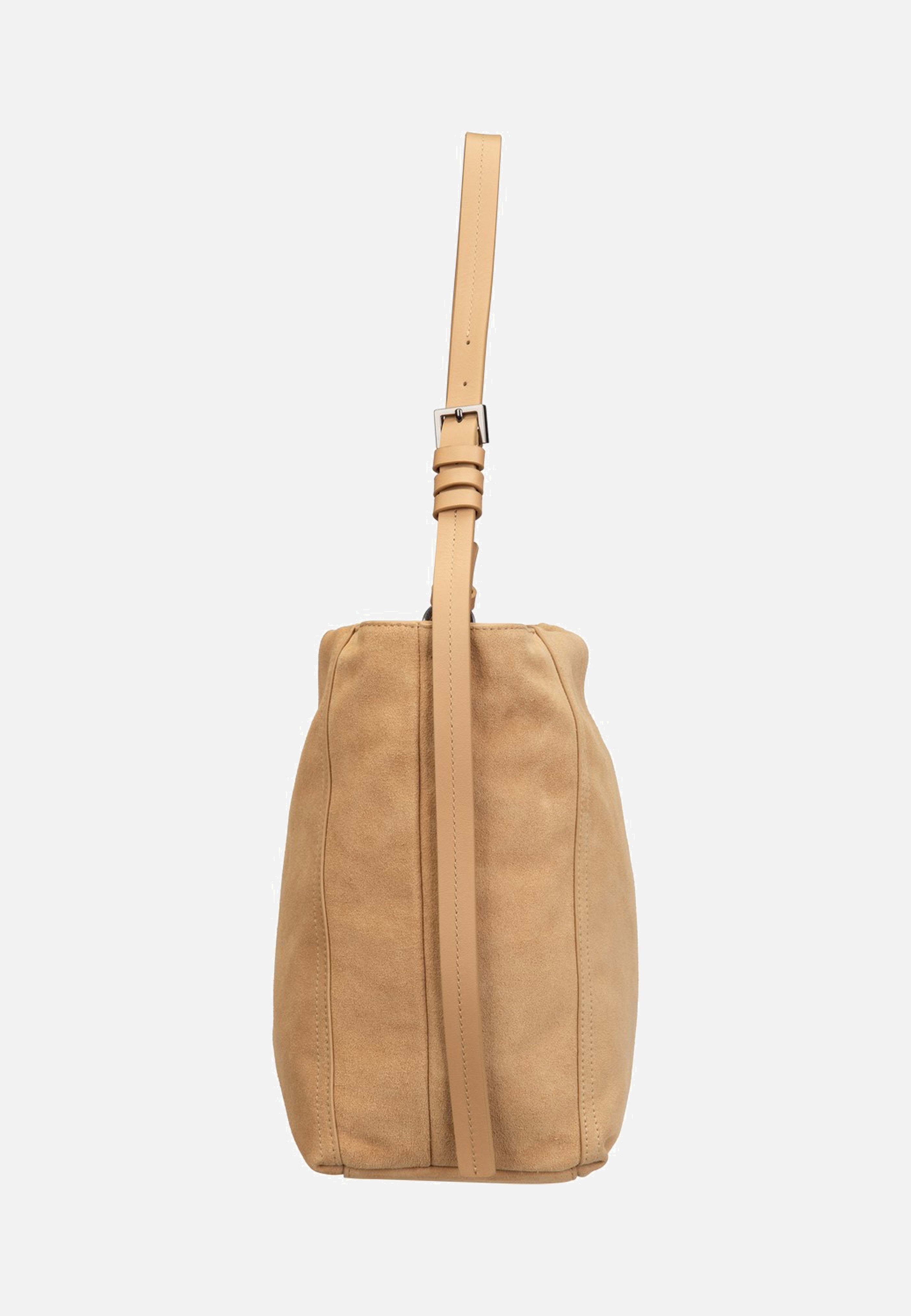 Liebeskind Berlin Chudy Hobo M Hydro Suede Light Tan Suede Hobo Bag