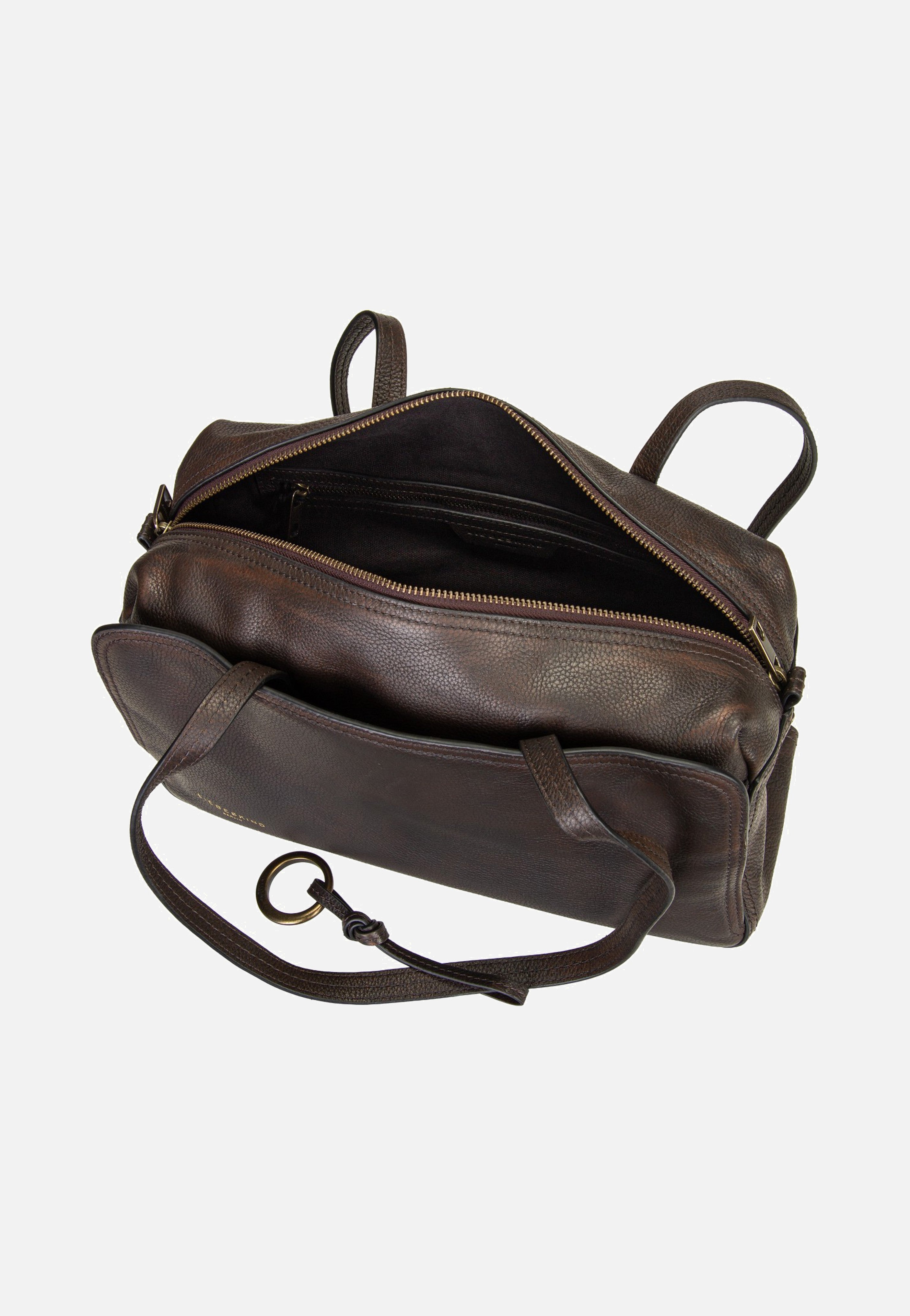 Liebeskind Berlin Clarice II Satchel M Vintage Pebble Deep Soil Satchel