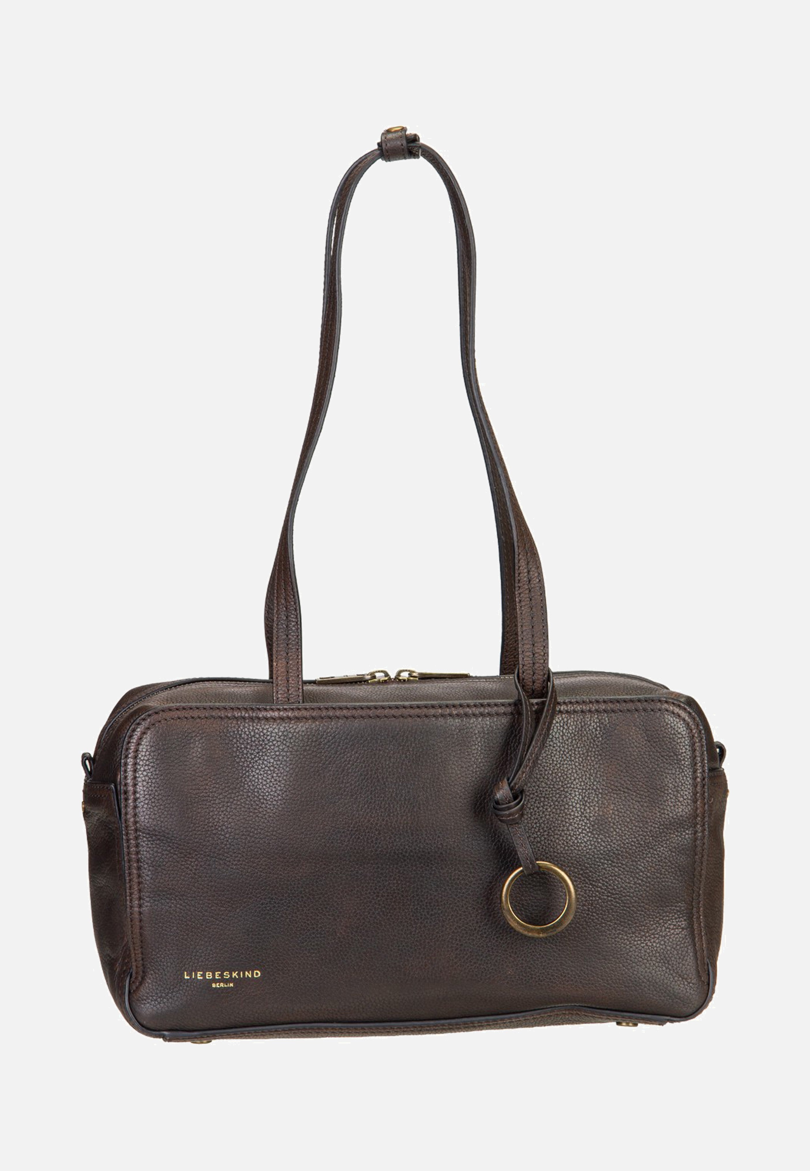 Liebeskind Berlin Clarice II Satchel M Vintage Pebble Deep Soil Satchel