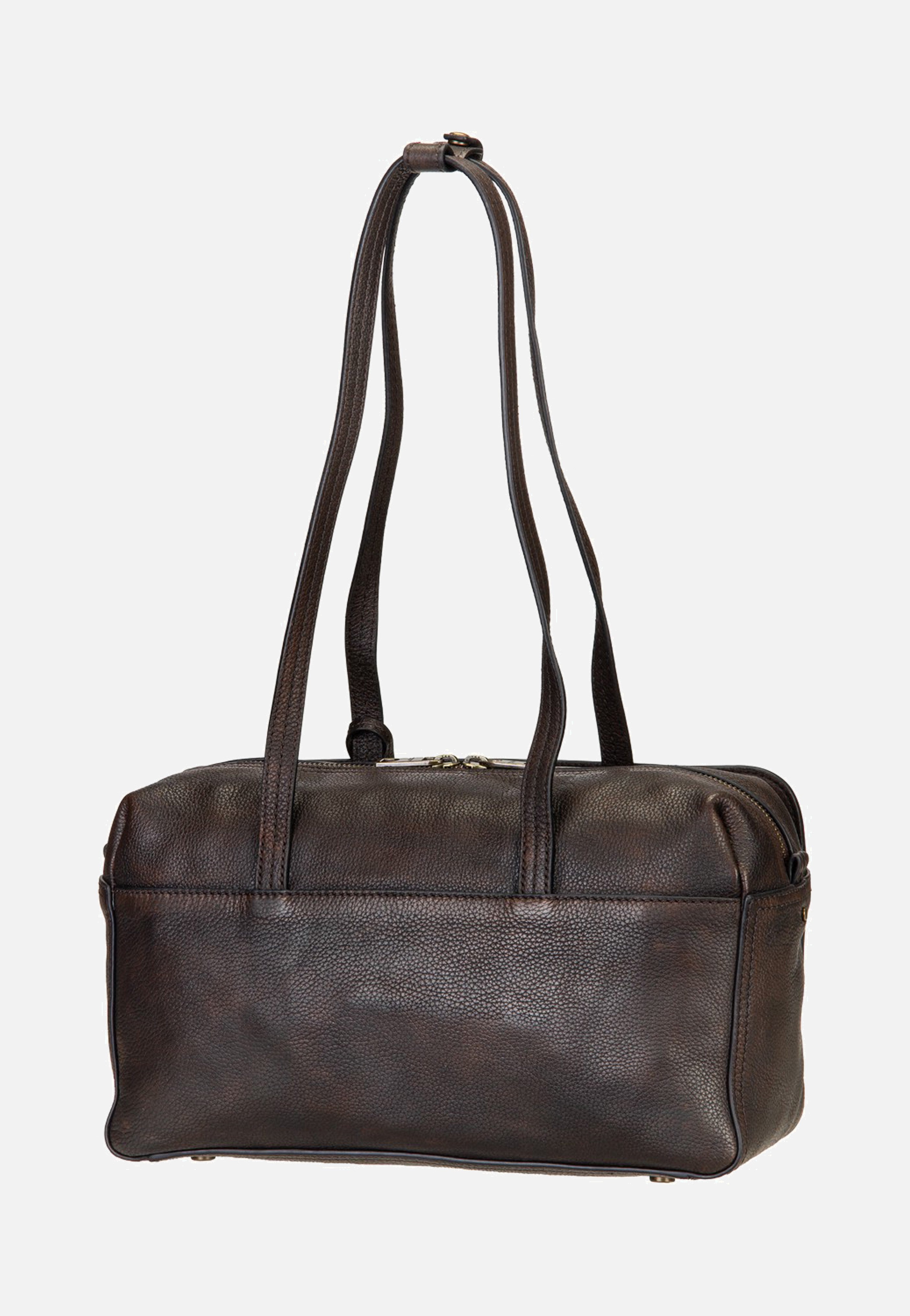 Liebeskind Berlin Clarice II Satchel M Vintage Pebble Deep Soil Satchel