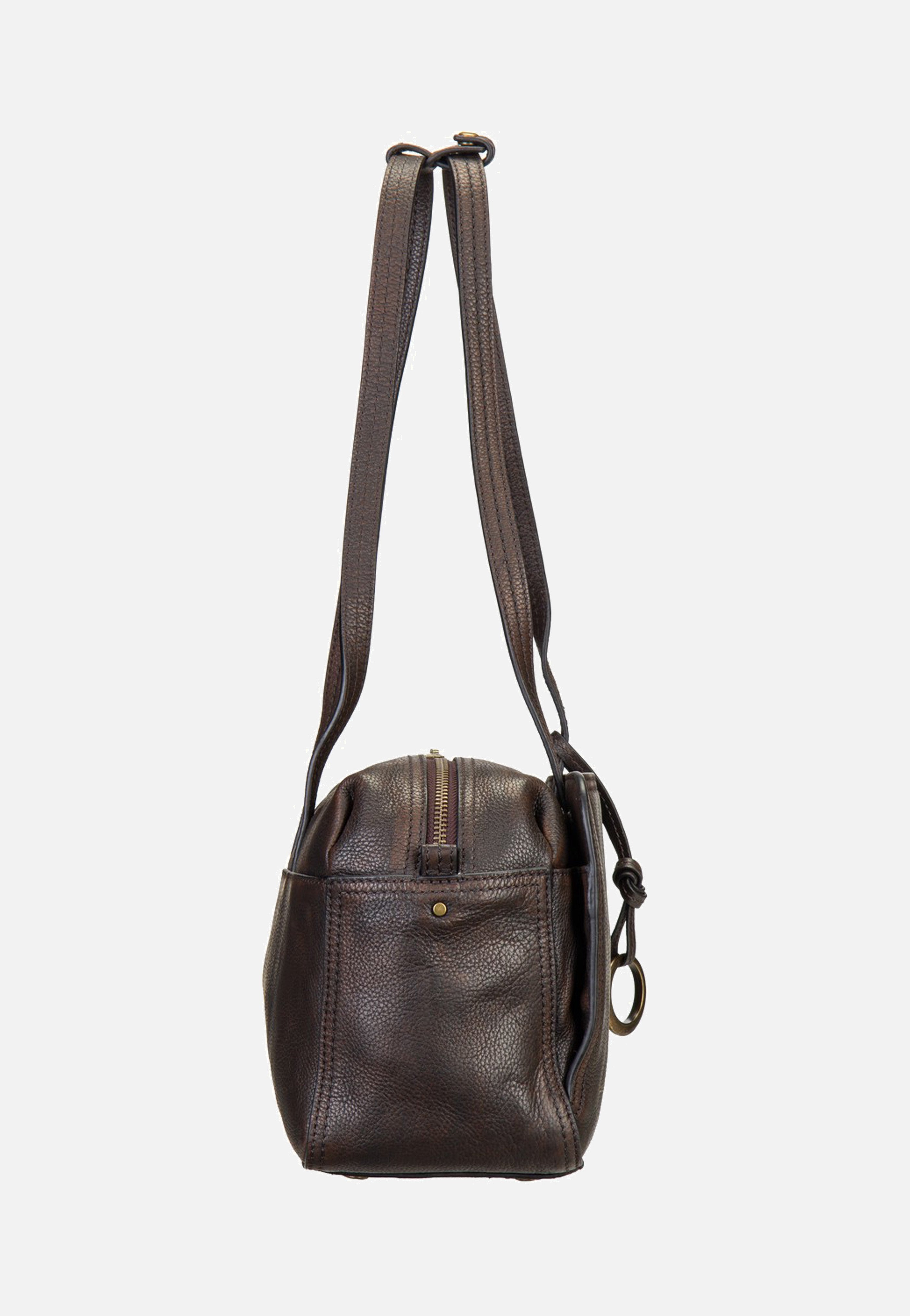 Liebeskind Berlin Clarice II Satchel M Vintage Pebble Deep Soil Satchel