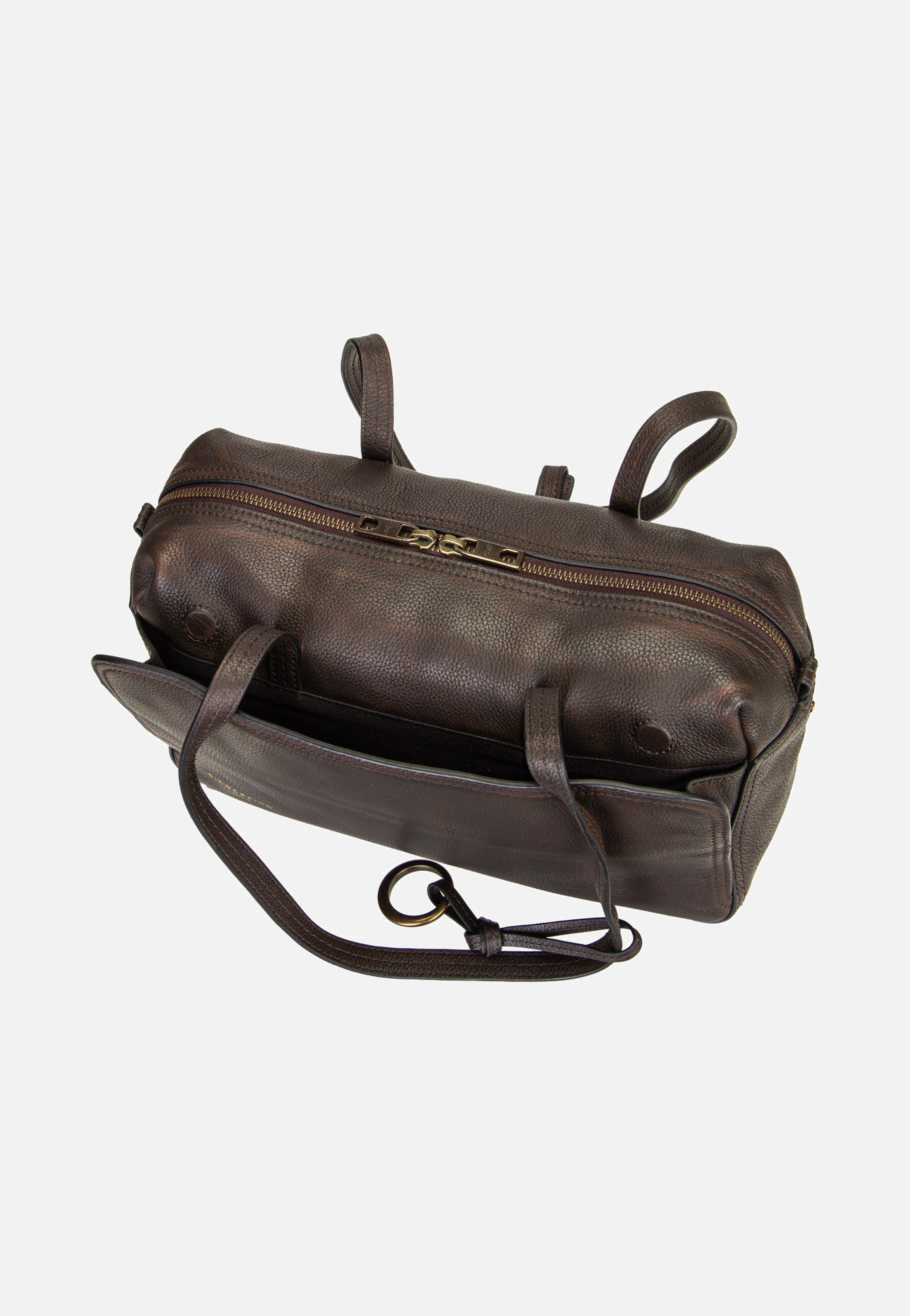 Liebeskind Berlin Clarice II Satchel M Vintage Pebble Deep Soil Satchel