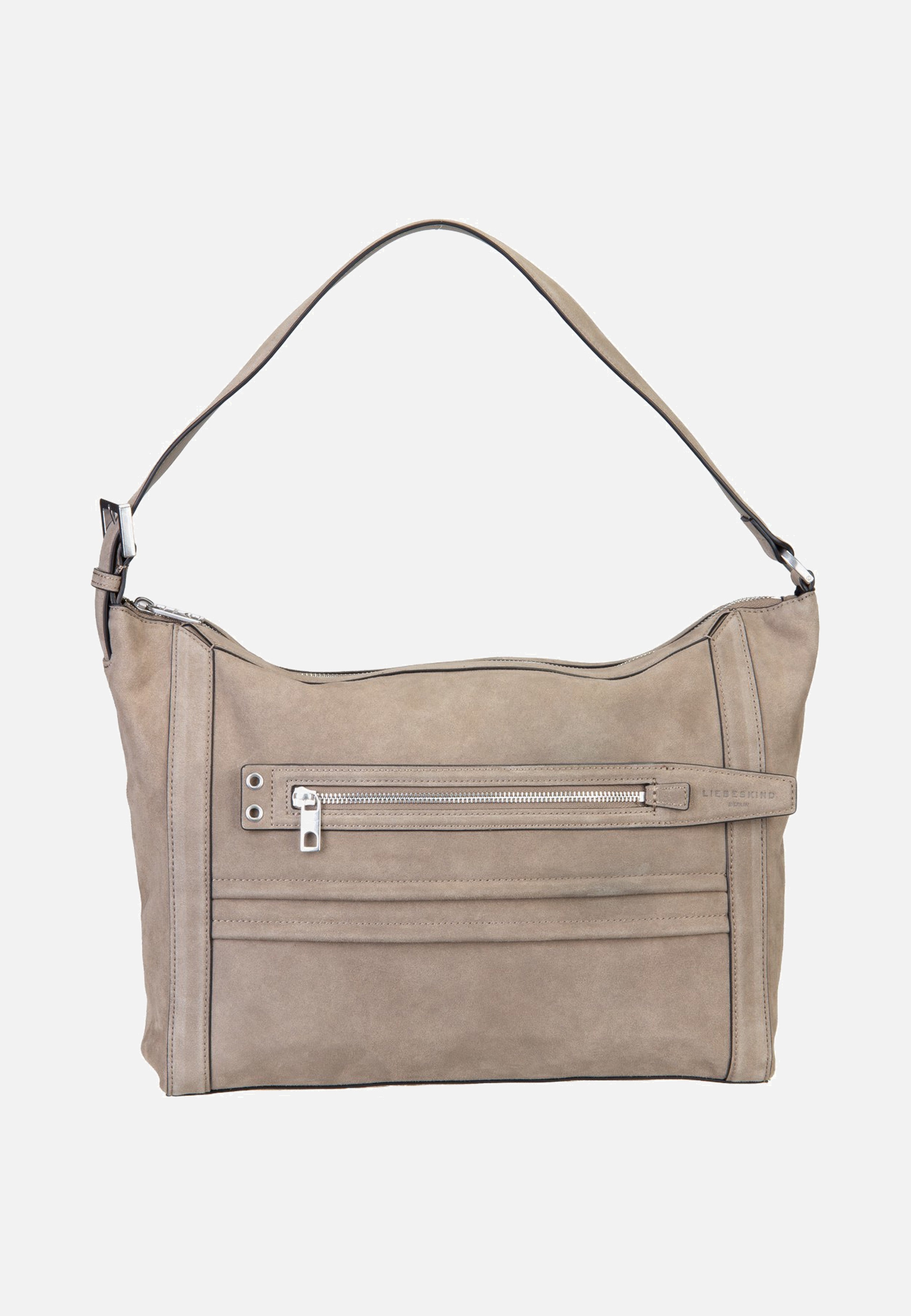Liebeskind Berlin Delia Hobo M Suede Neutral Grey Hobo Bag