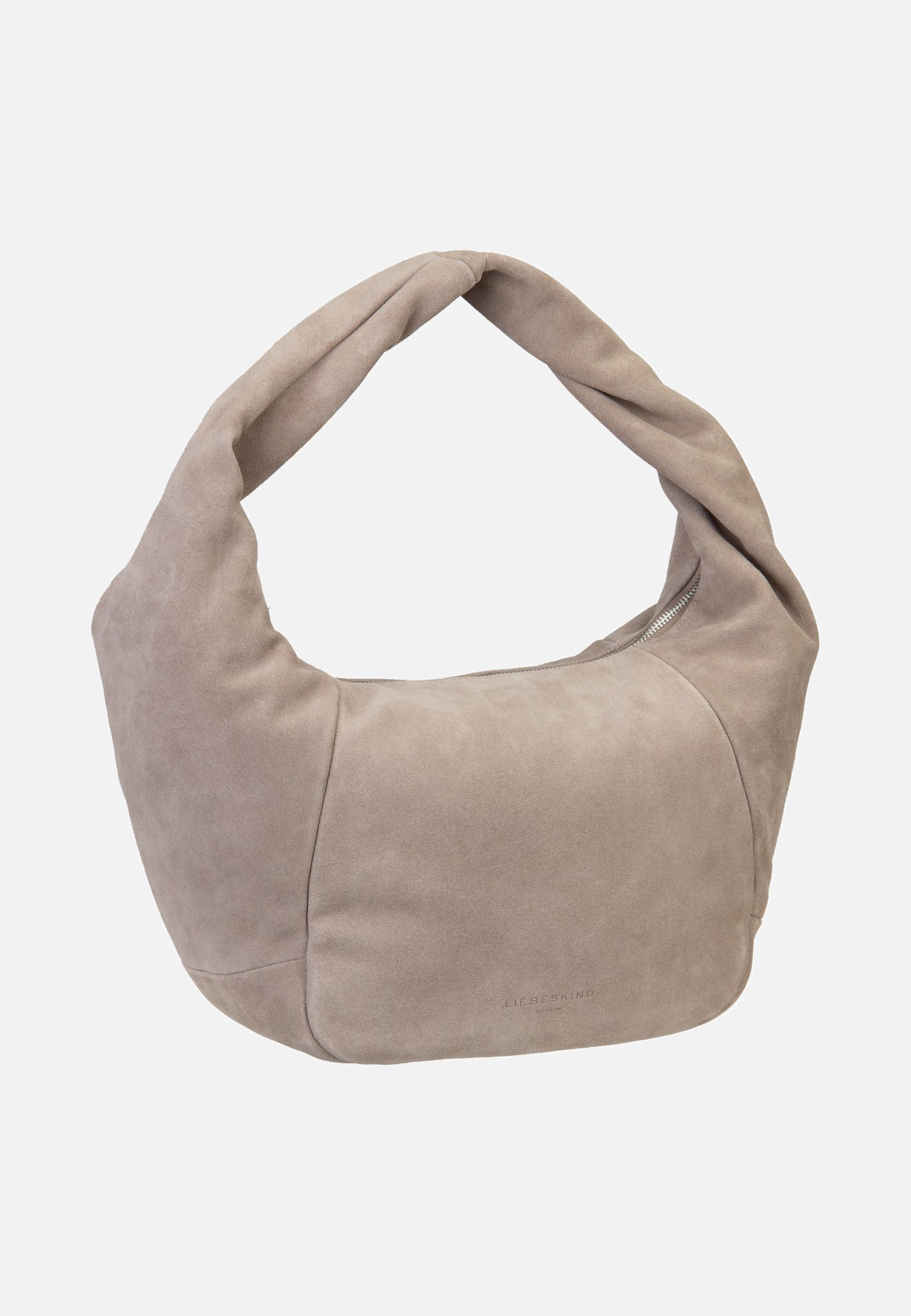 Liebeskind Berlin Farrah II Hobo M Hydro Suede Neutral Grey Hobo Bag
