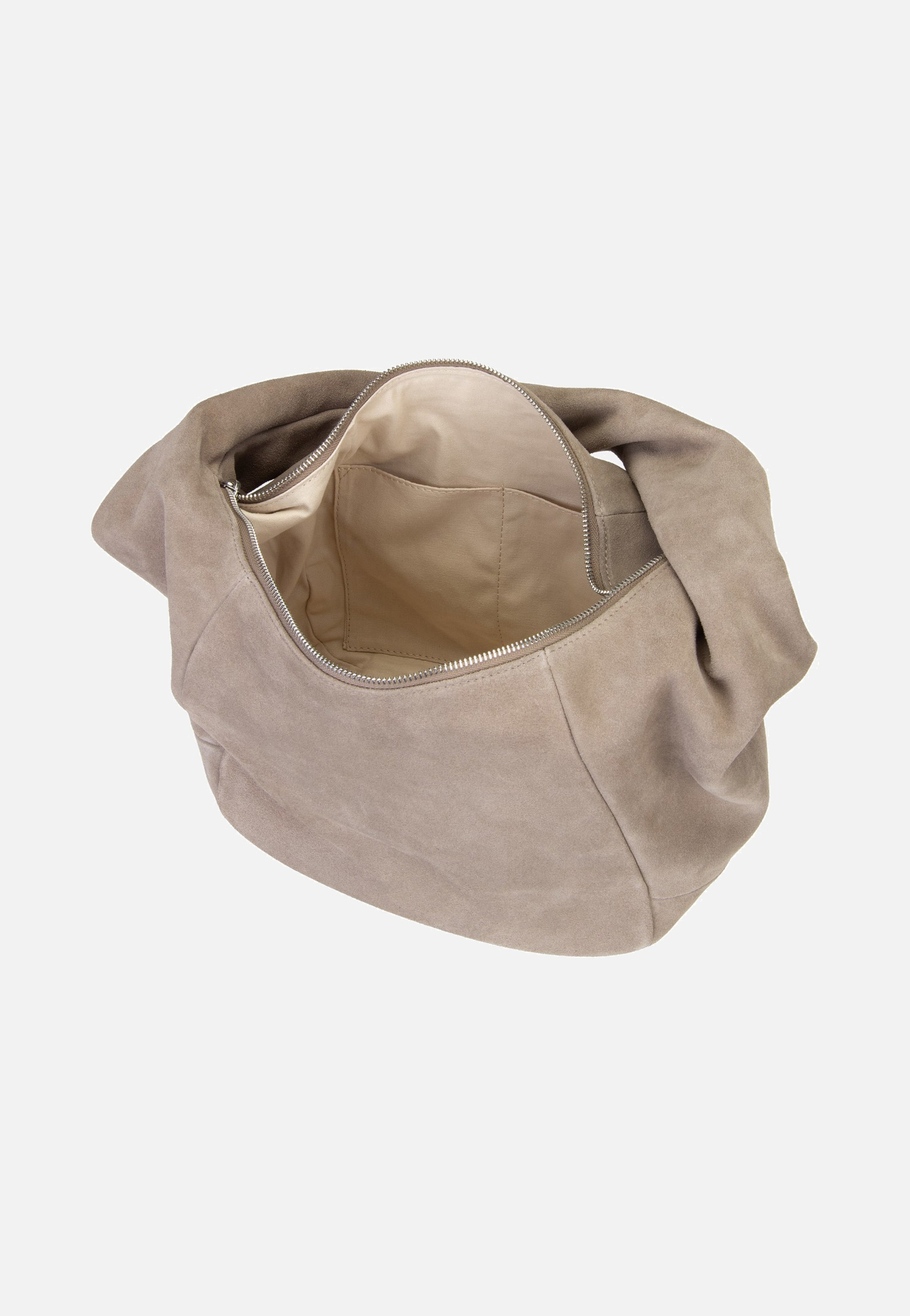Liebeskind Berlin Farrah II Hobo M Hydro Suede Neutral Grey Hobo Bag