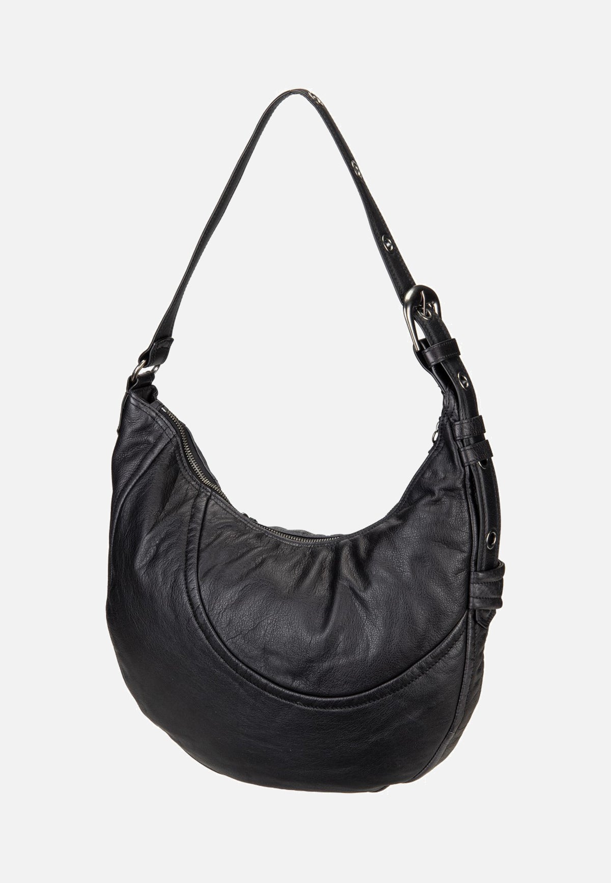 Liebeskind Berlin Luna Hobo M 3D Leather Black Hobo Bag