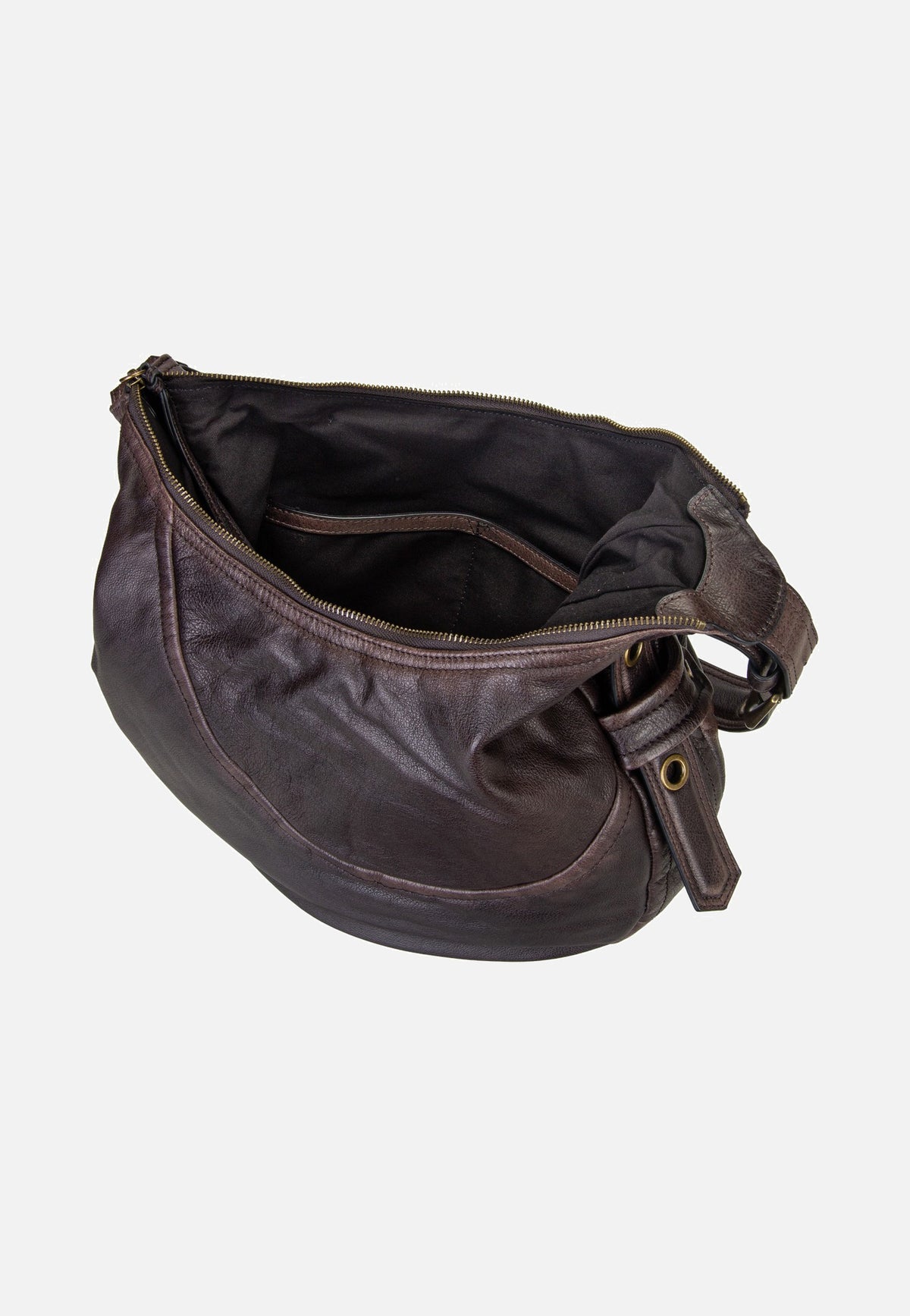 Liebeskind Berlin Luna Hobo M 3D Leather Deep Soil Hobo Bag