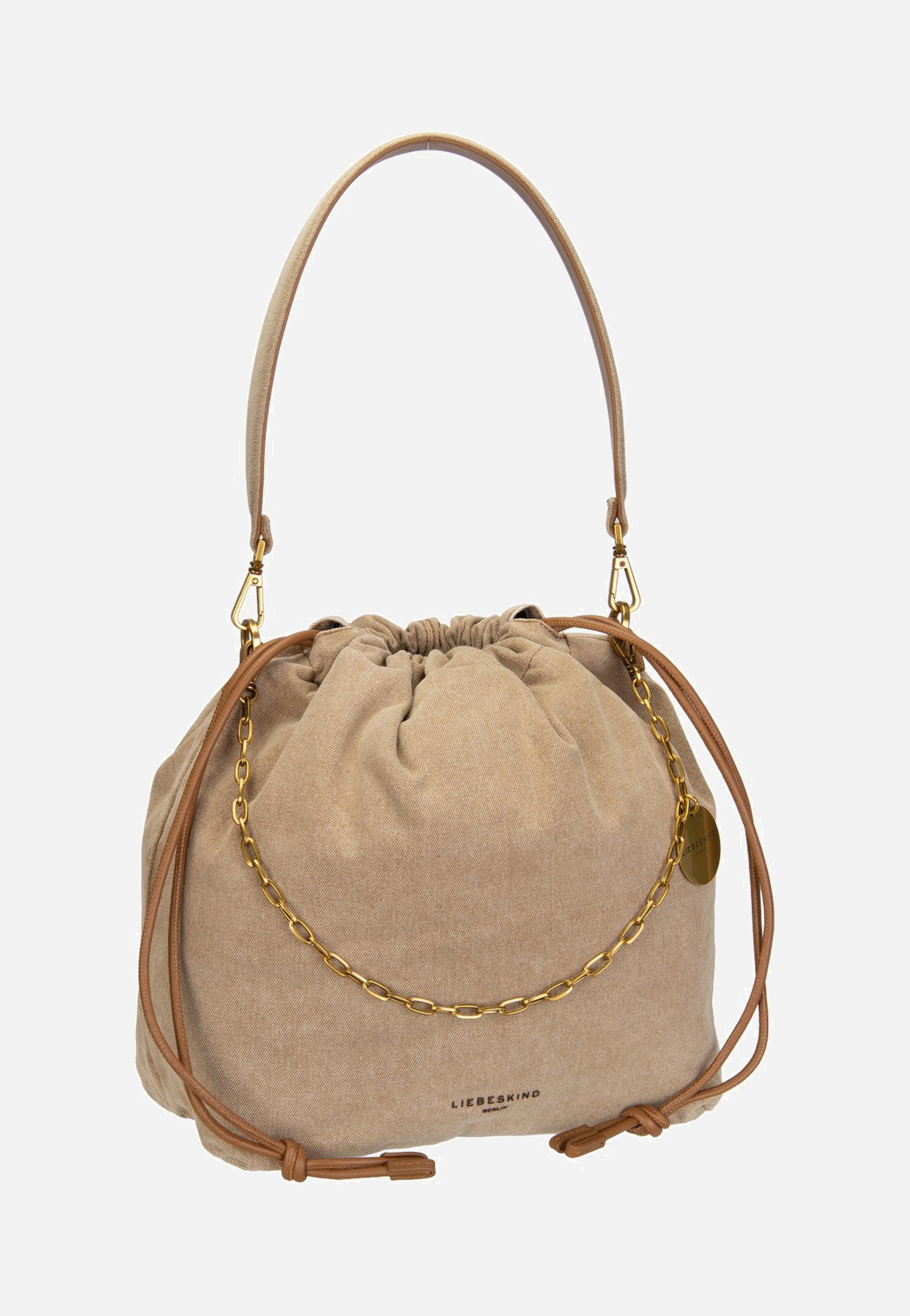 Liebeskind Berlin Lya II Hobo M Denim Beige Hobo Bag