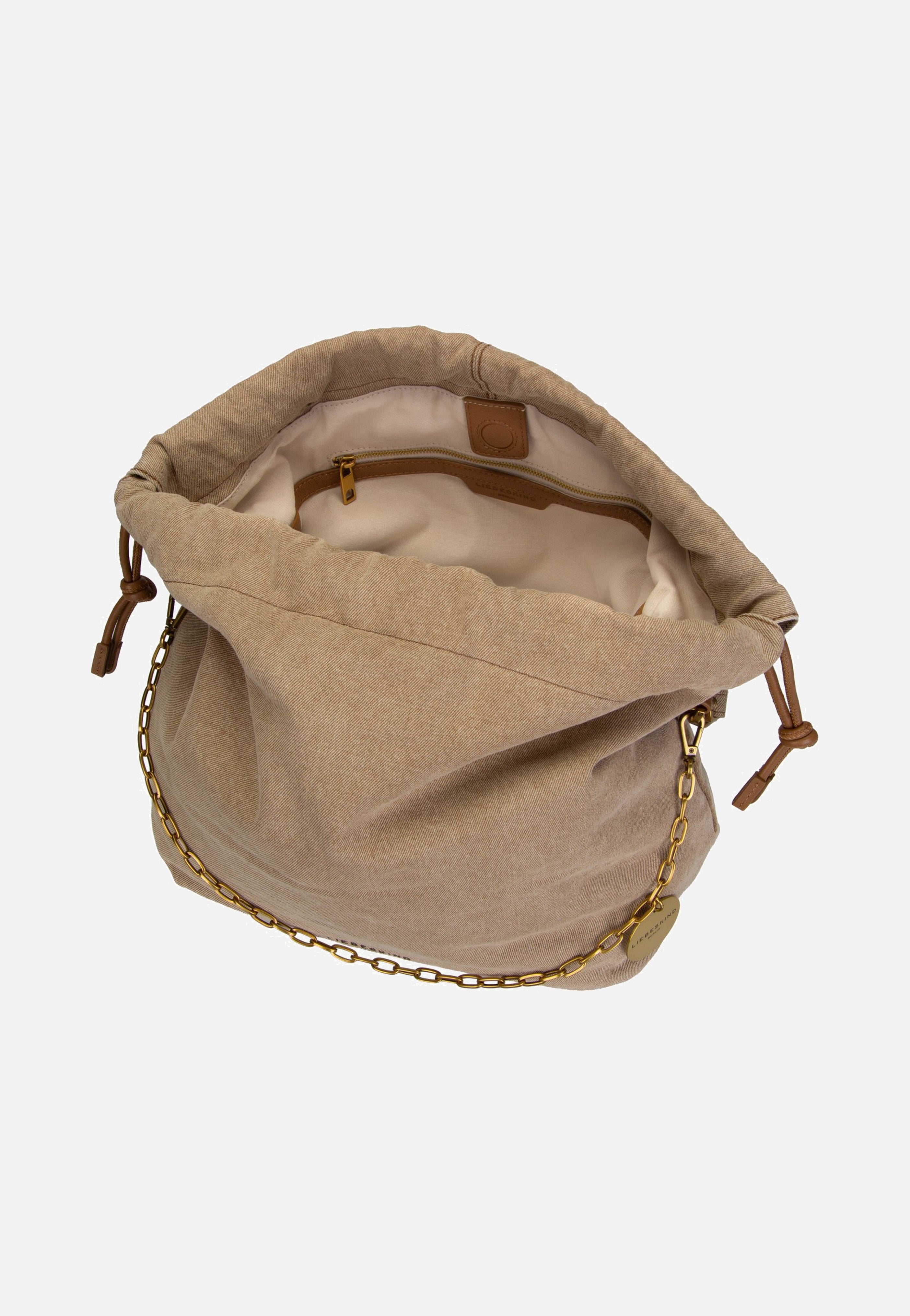 Liebeskind Berlin Lya II Hobo M Denim Beige Hobo Bag