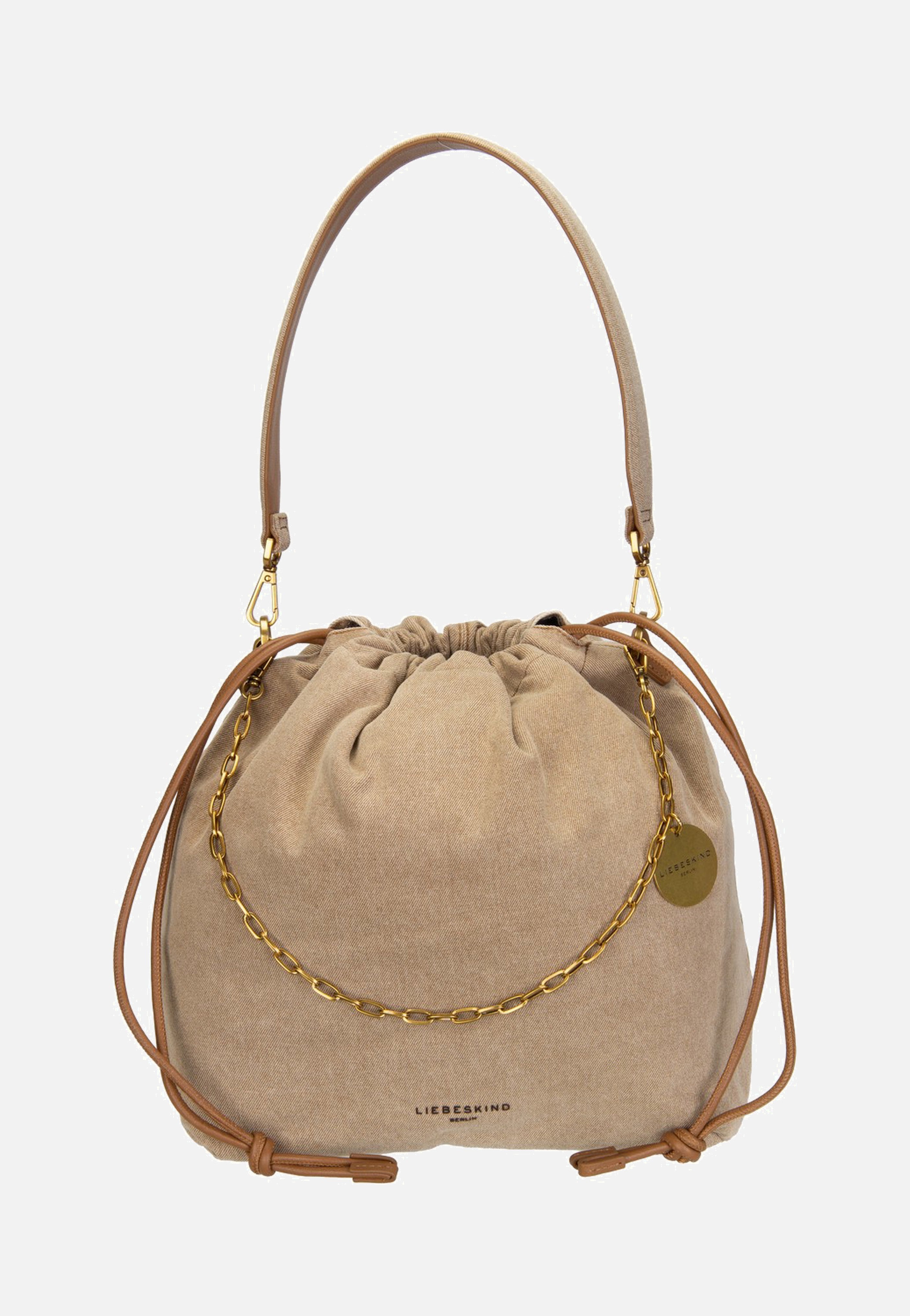 Liebeskind Berlin Lya II Hobo M Denim Beige Hobo Bag