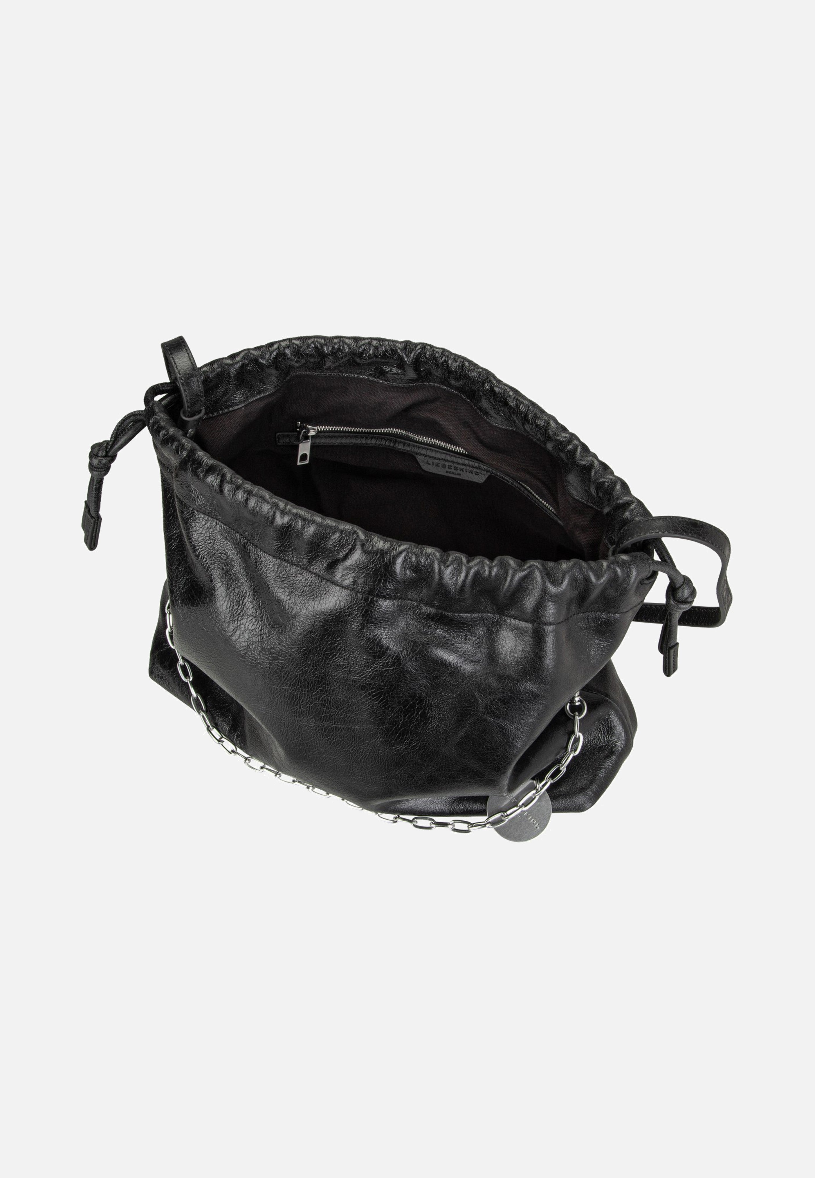 Liebeskind Berlin Lya II Pouch L Lamb Crunch Black Bucket Bag
