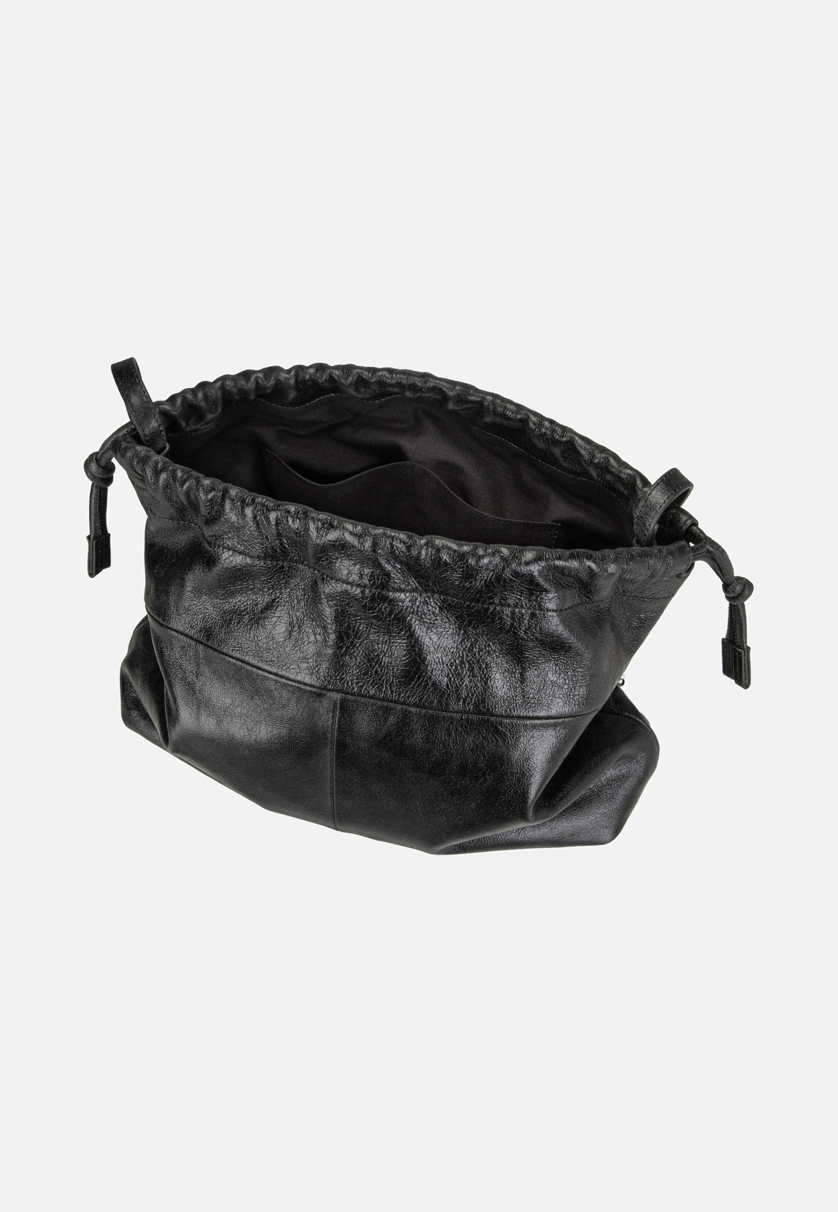 Liebeskind Berlin Lya II Pouch L Lamb Crunch Black Bucket Bag
