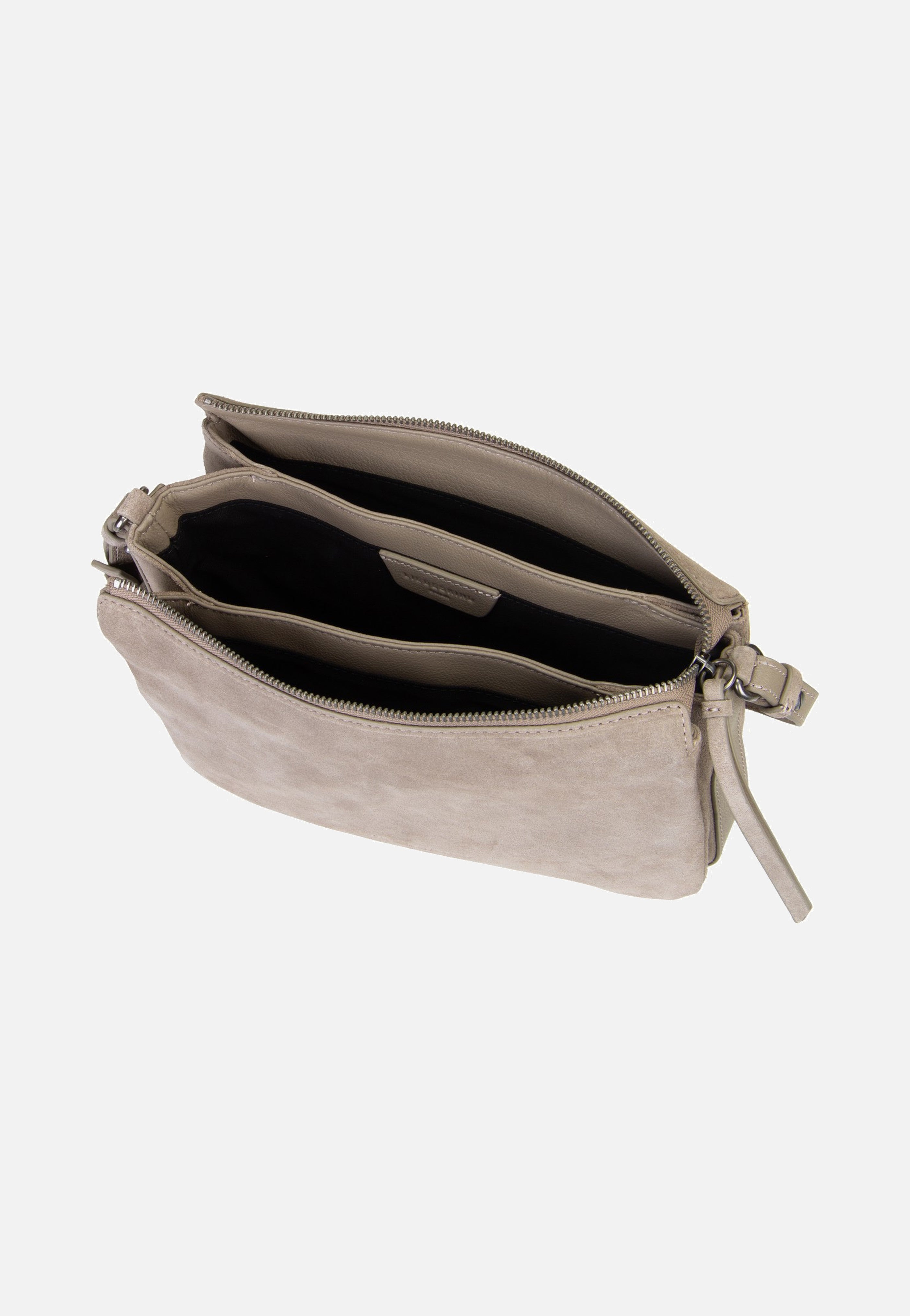 Liebeskind Berlin Nina M Hydro Suede Neutral Grey Crossbody Bag