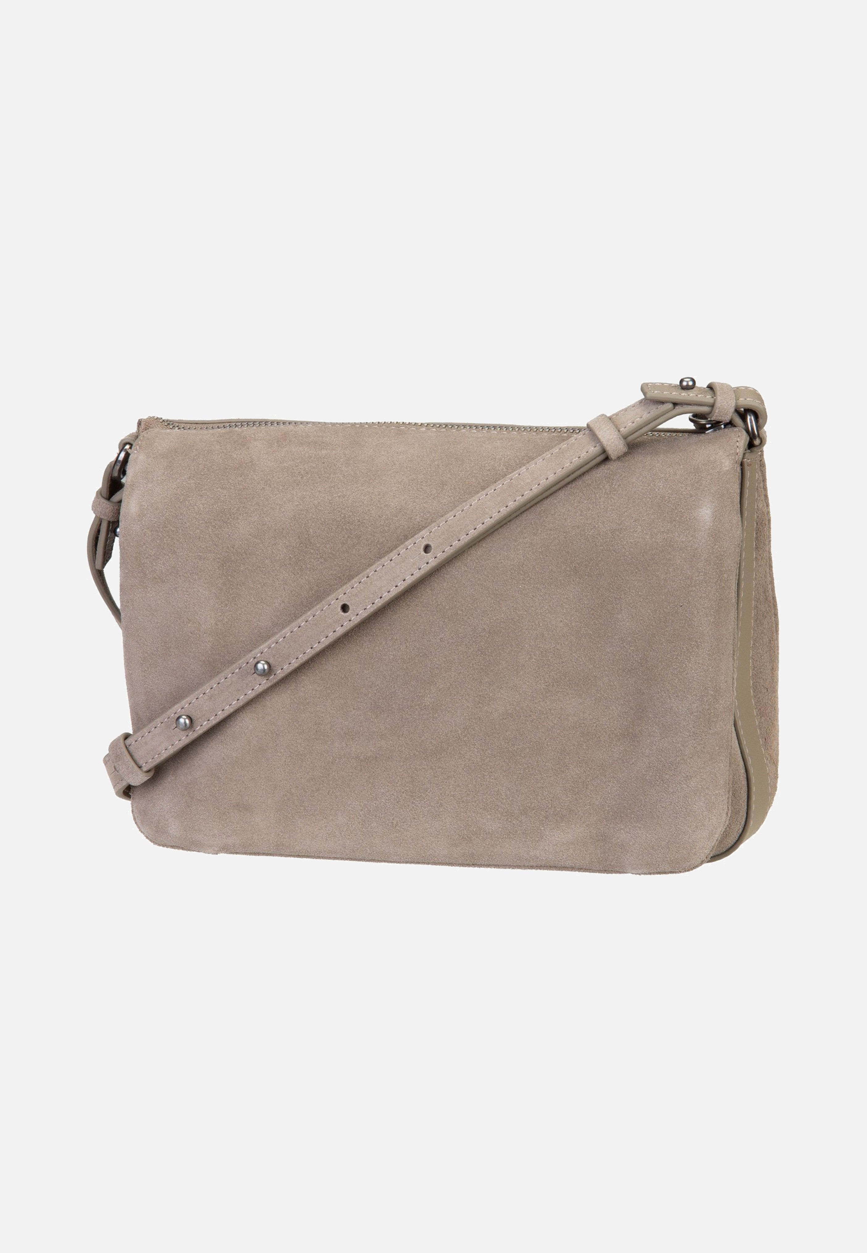 Liebeskind Berlin Nina M Hydro Suede Neutral Grey Crossbody Bag