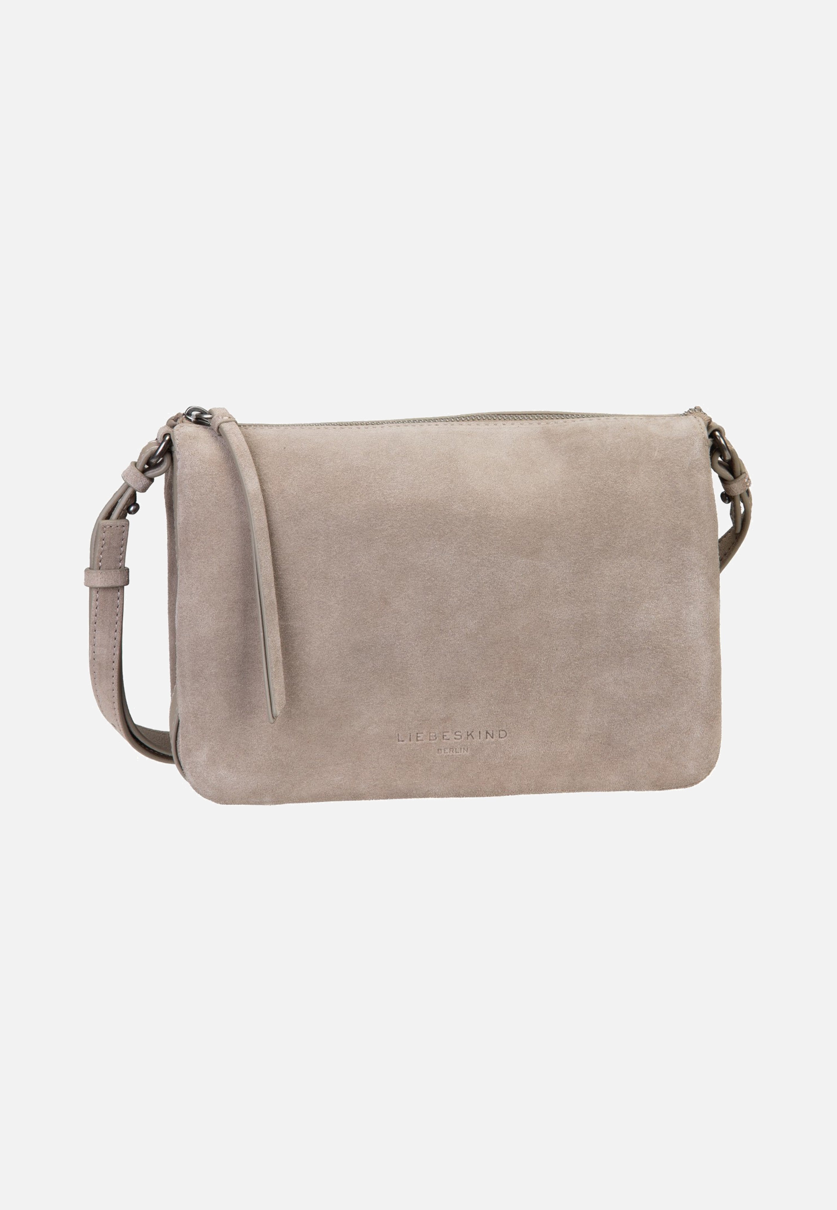 Liebeskind Berlin Nina M Hydro Suede Neutral Grey Crossbody Bag