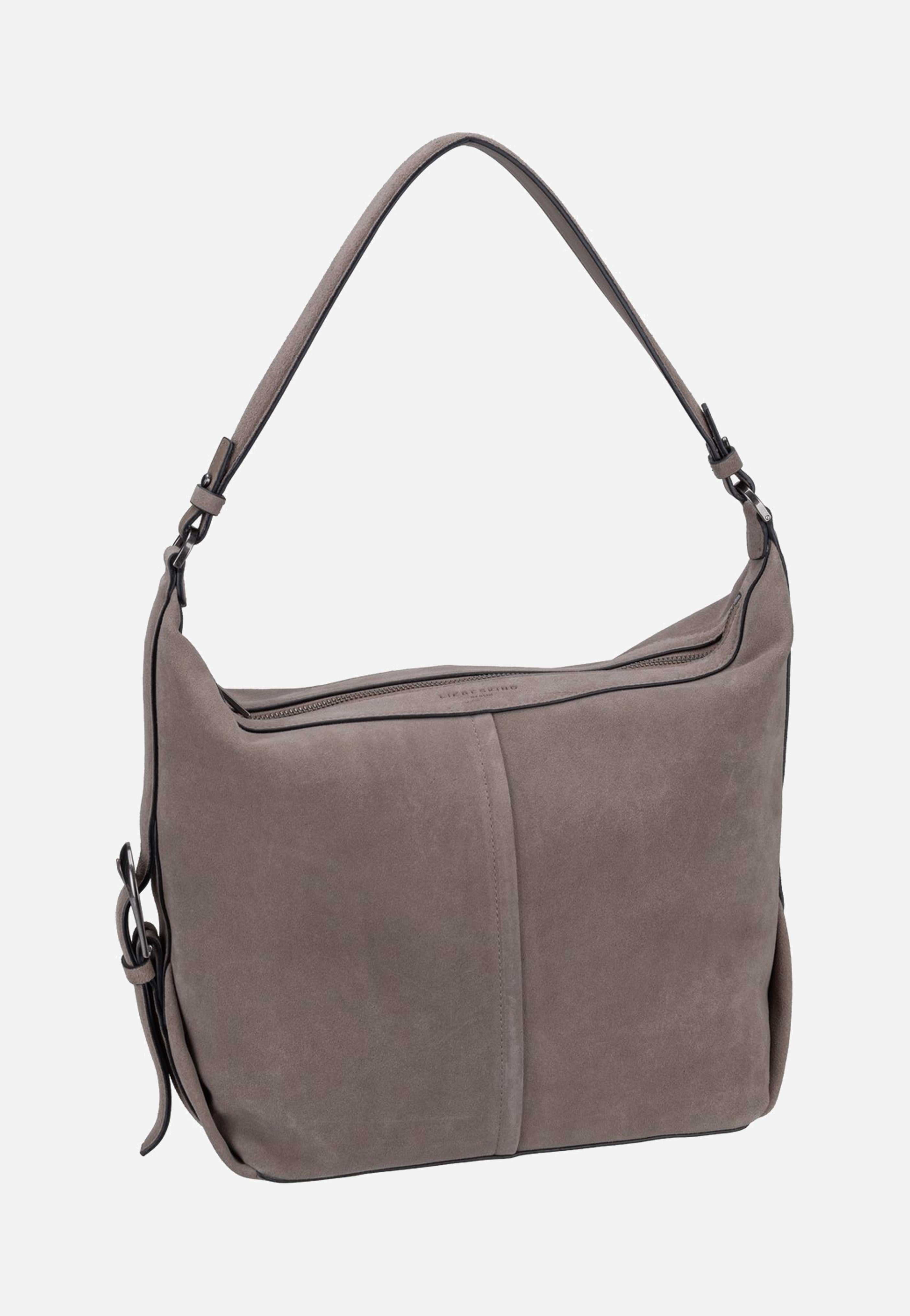 Liebeskind Berlin Paris II Hobo M Hydro Suede Neutral Grey Hobo Bag