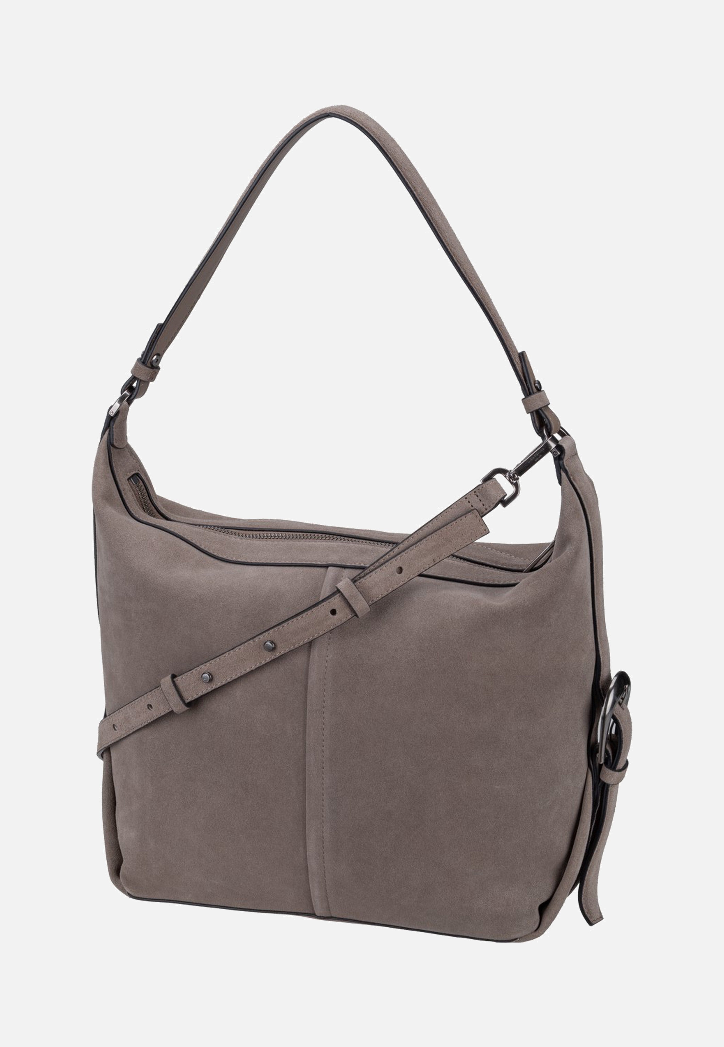 Liebeskind Berlin Paris II Hobo M Hydro Suede Neutral Grey Hobo Bag