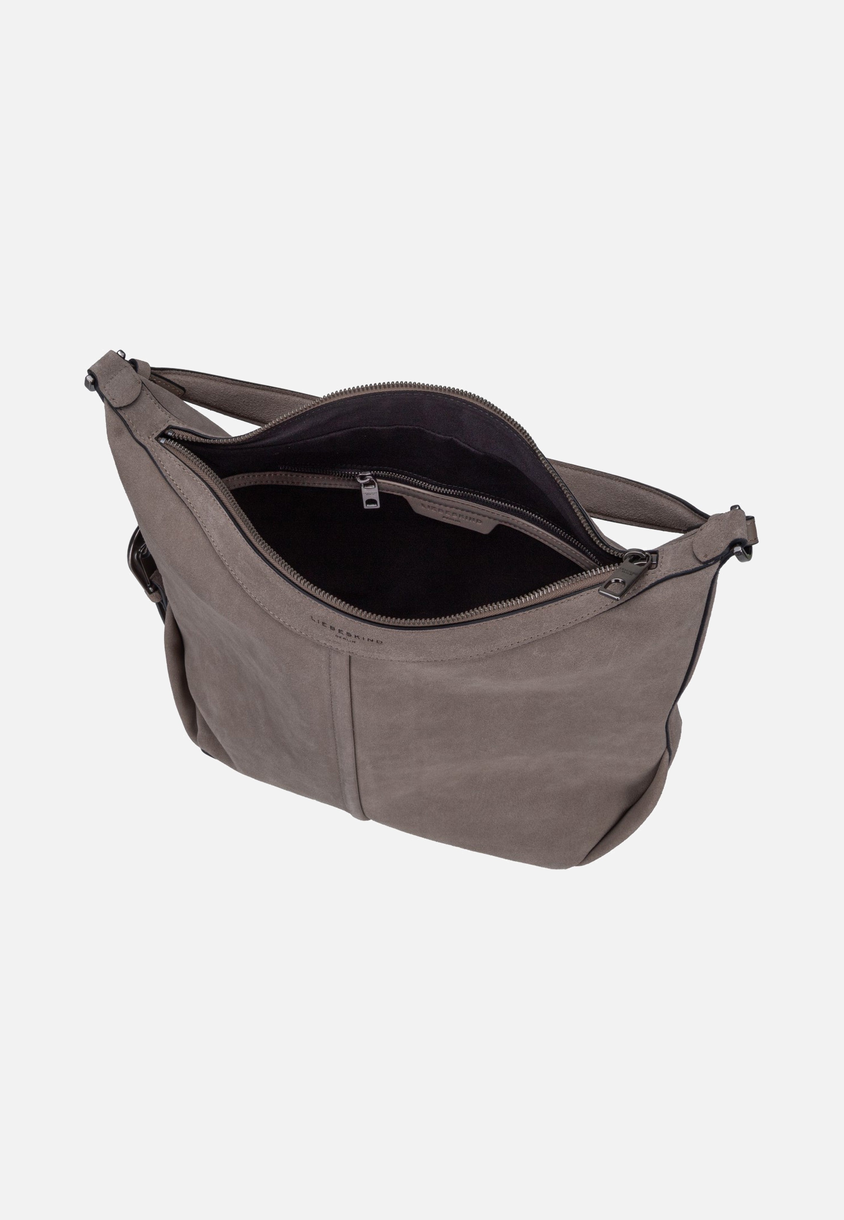 Liebeskind Berlin Paris II Hobo M Hydro Suede Neutral Grey Hobo Bag