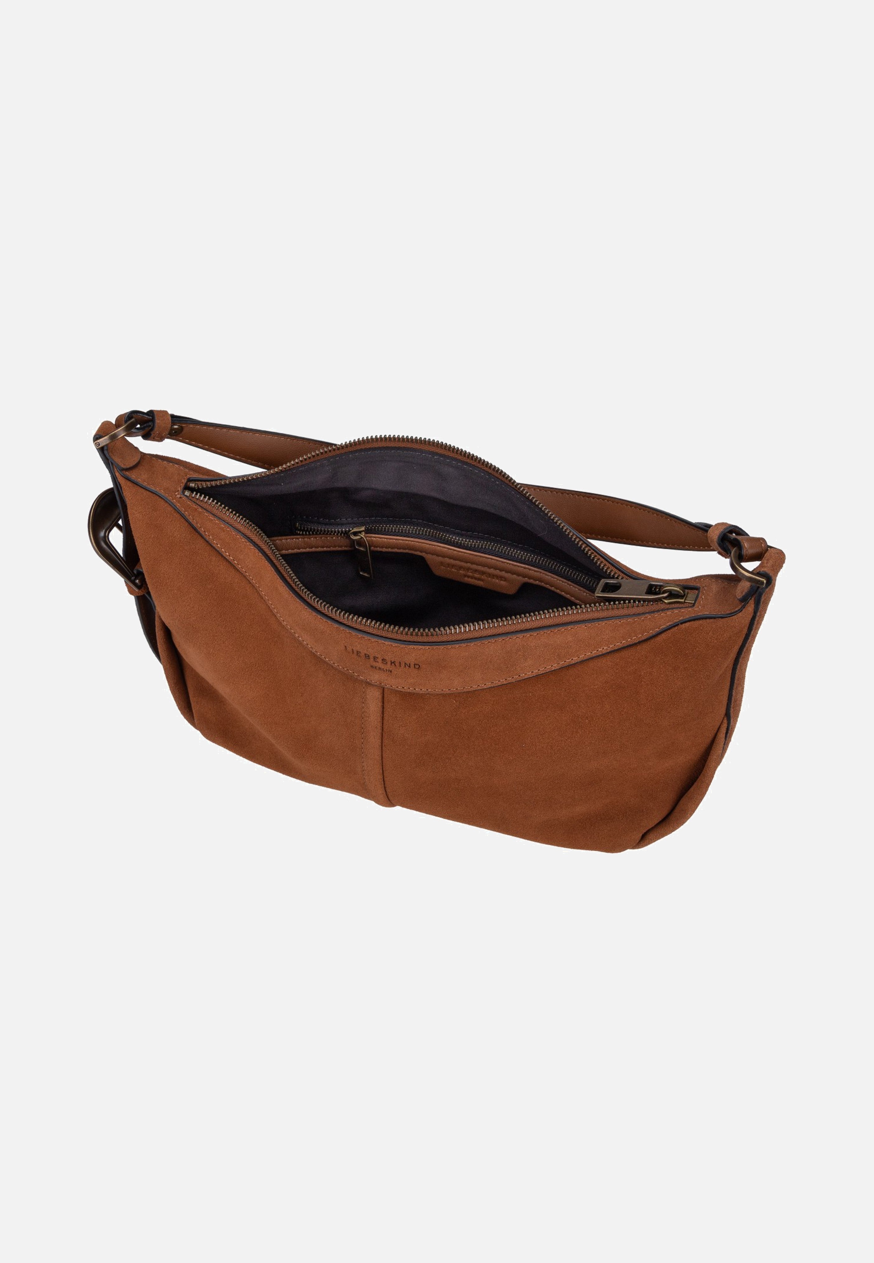 Liebeskind Berlin Paris II Hobo S Hydro Suede Brown Hobo Bag
