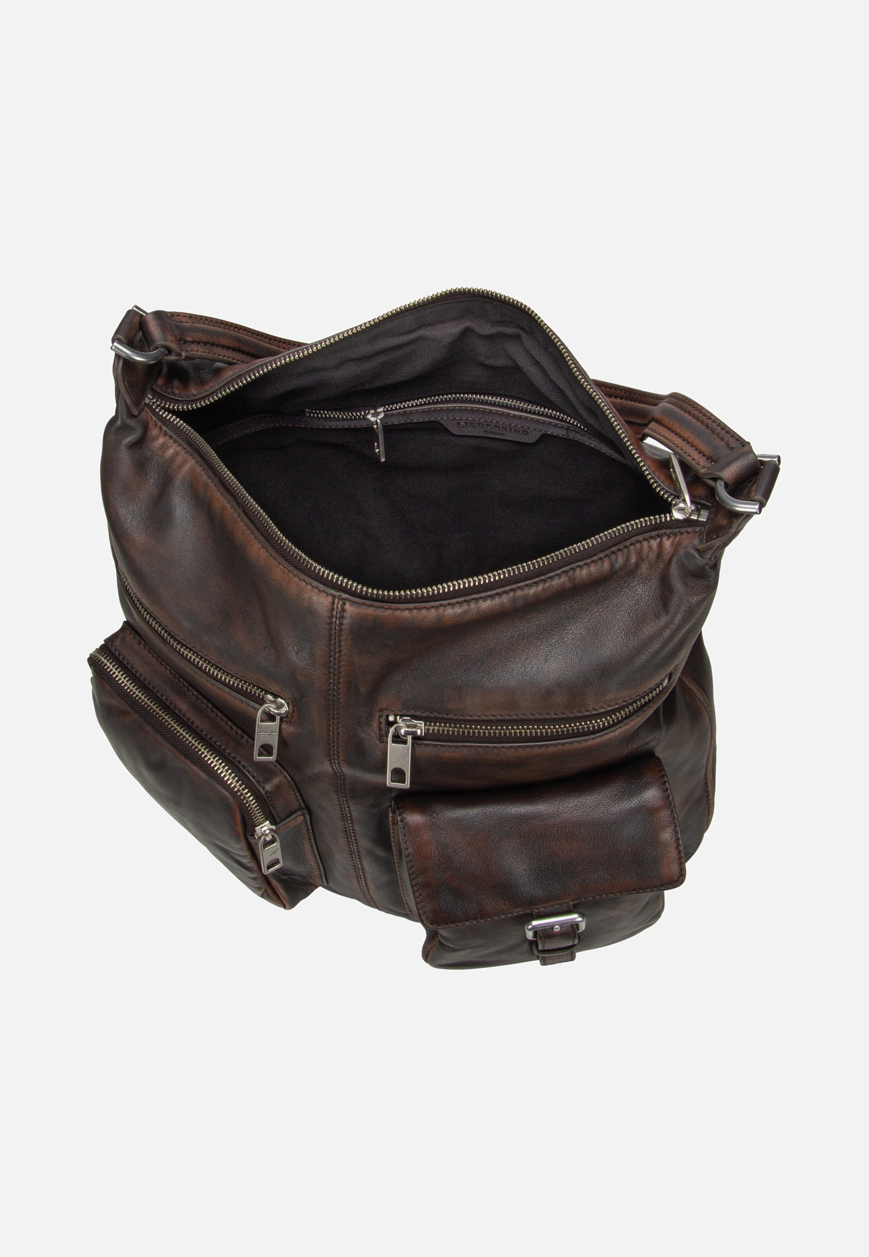 Liebeskind Berlin - Andrea Hobo M Lamb Snowcem Roasted Coconut - Hobo Bag | Women-Image