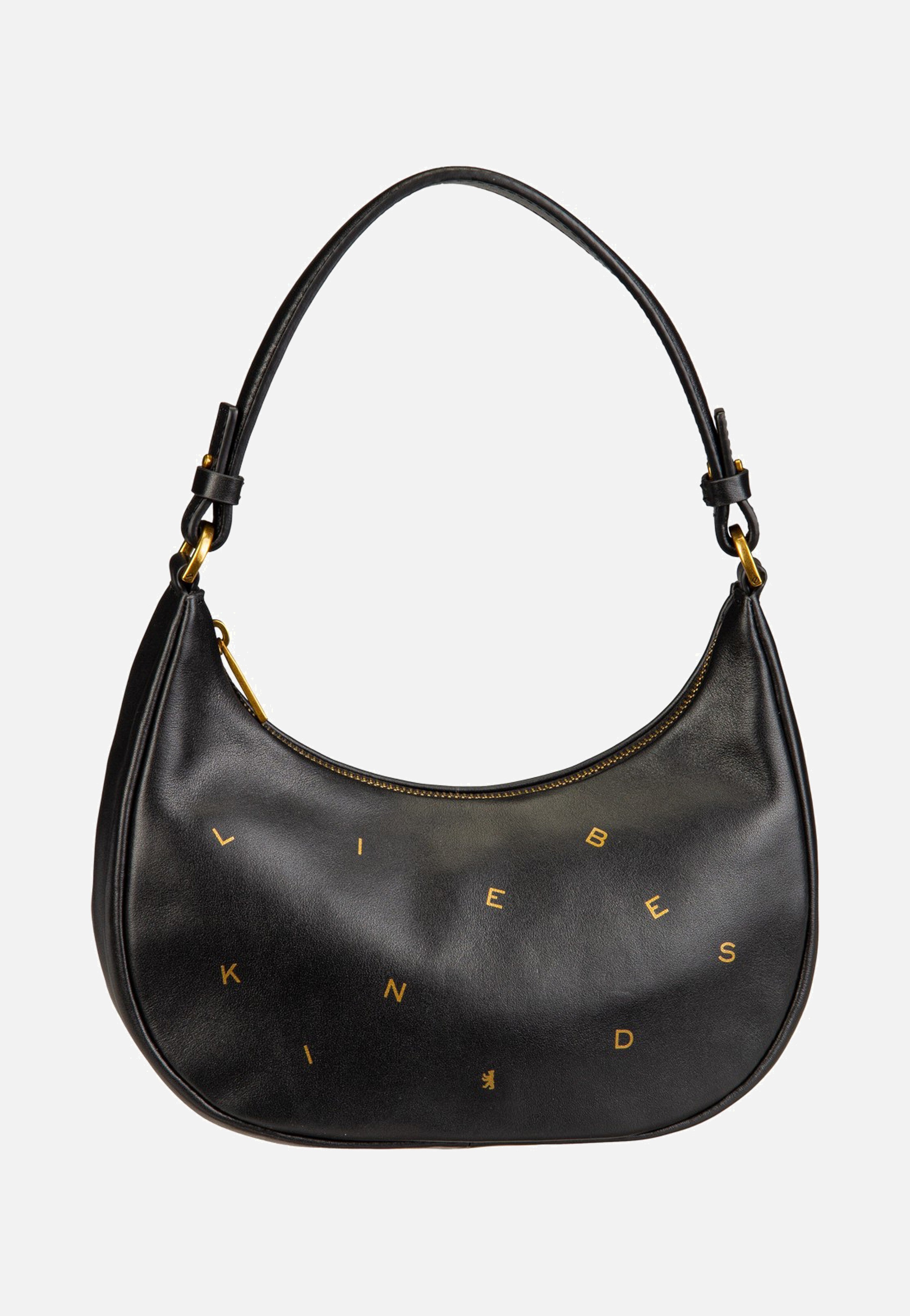 Liebeskind Berlin Dancing Letters XS 2169065 Black Hobo Bag