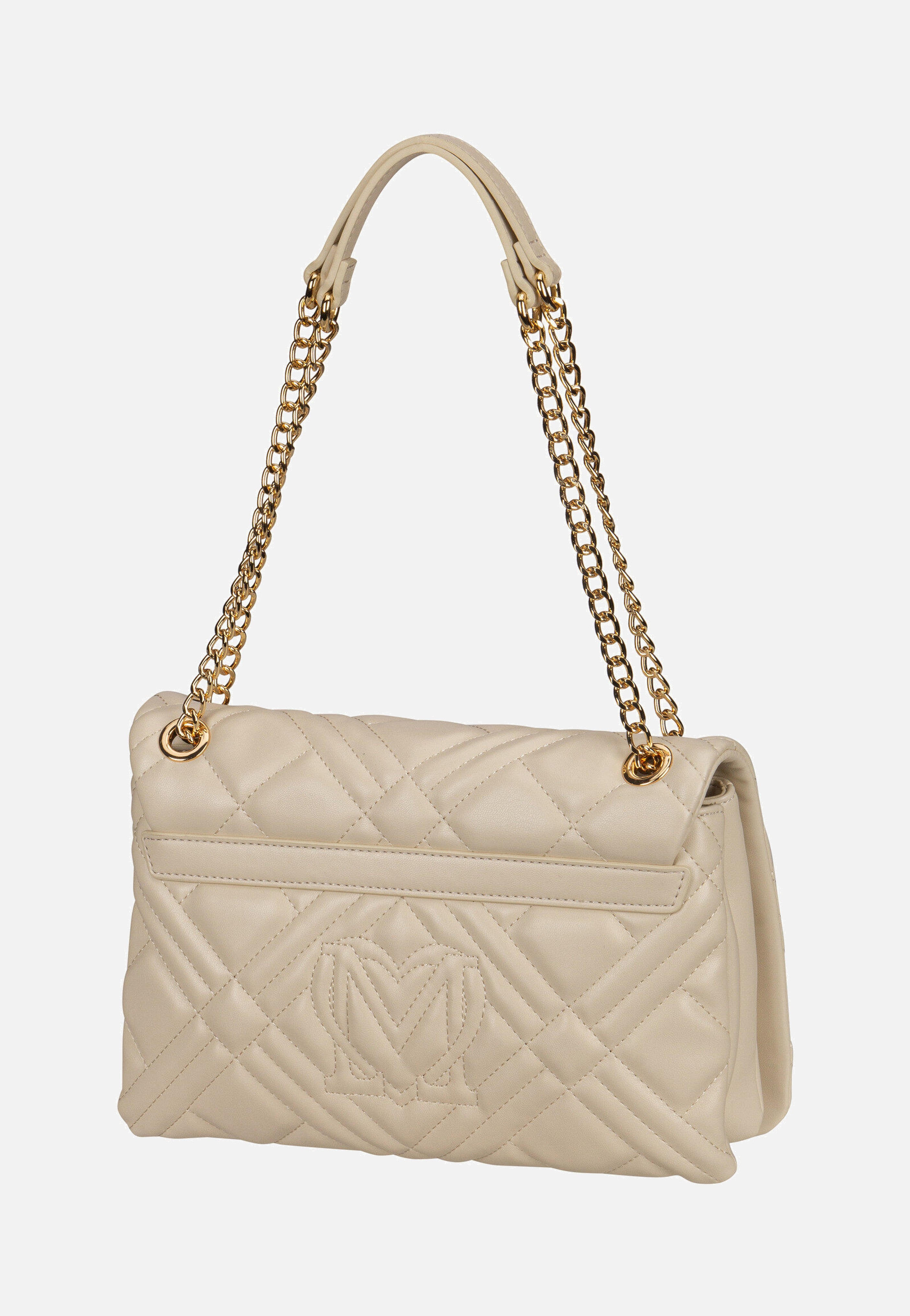 Love Moschino Quilted Bag 4153 Ivory Evening Bag