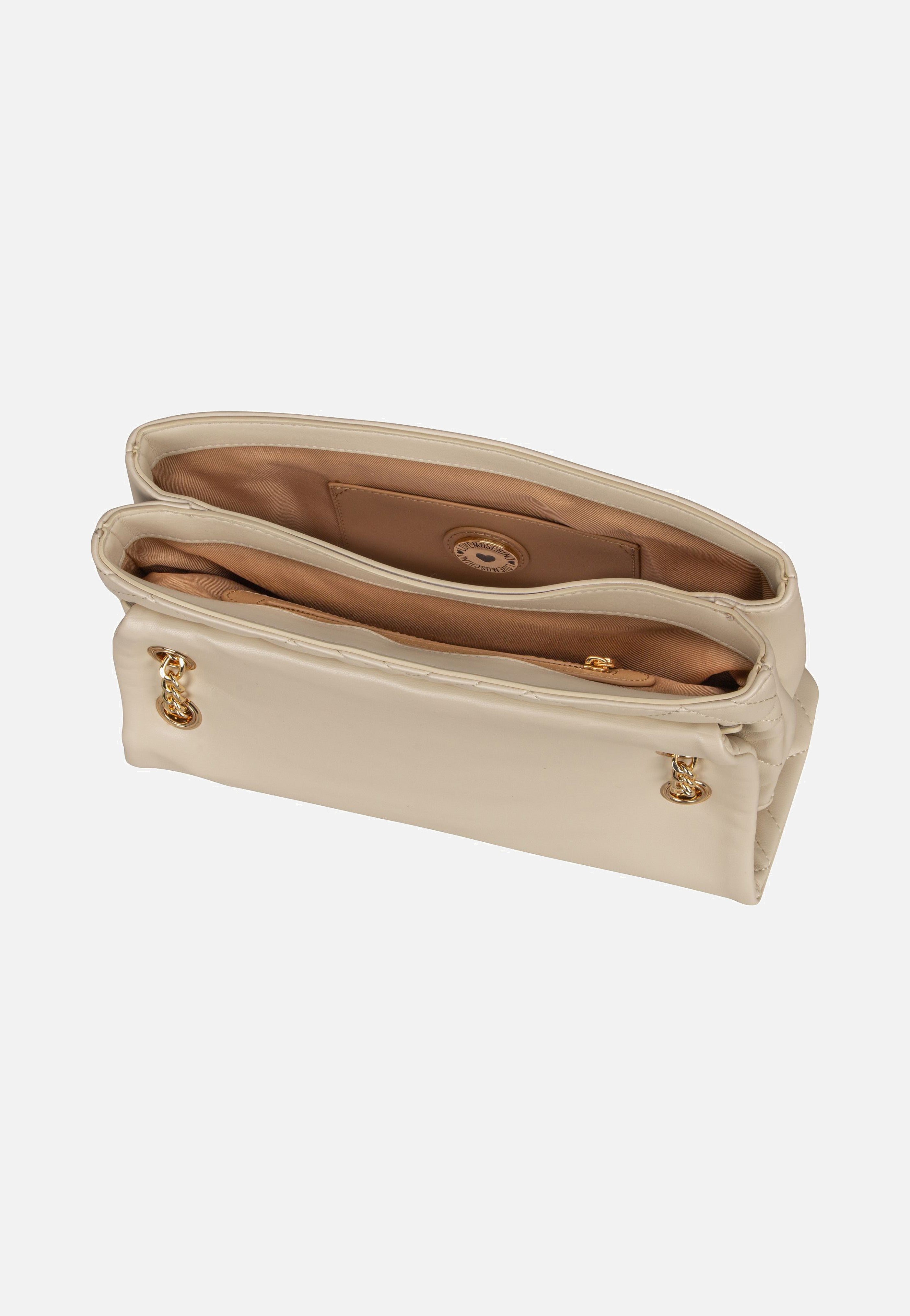 Love Moschino Quilted Bag 4153 Ivory Evening Bag