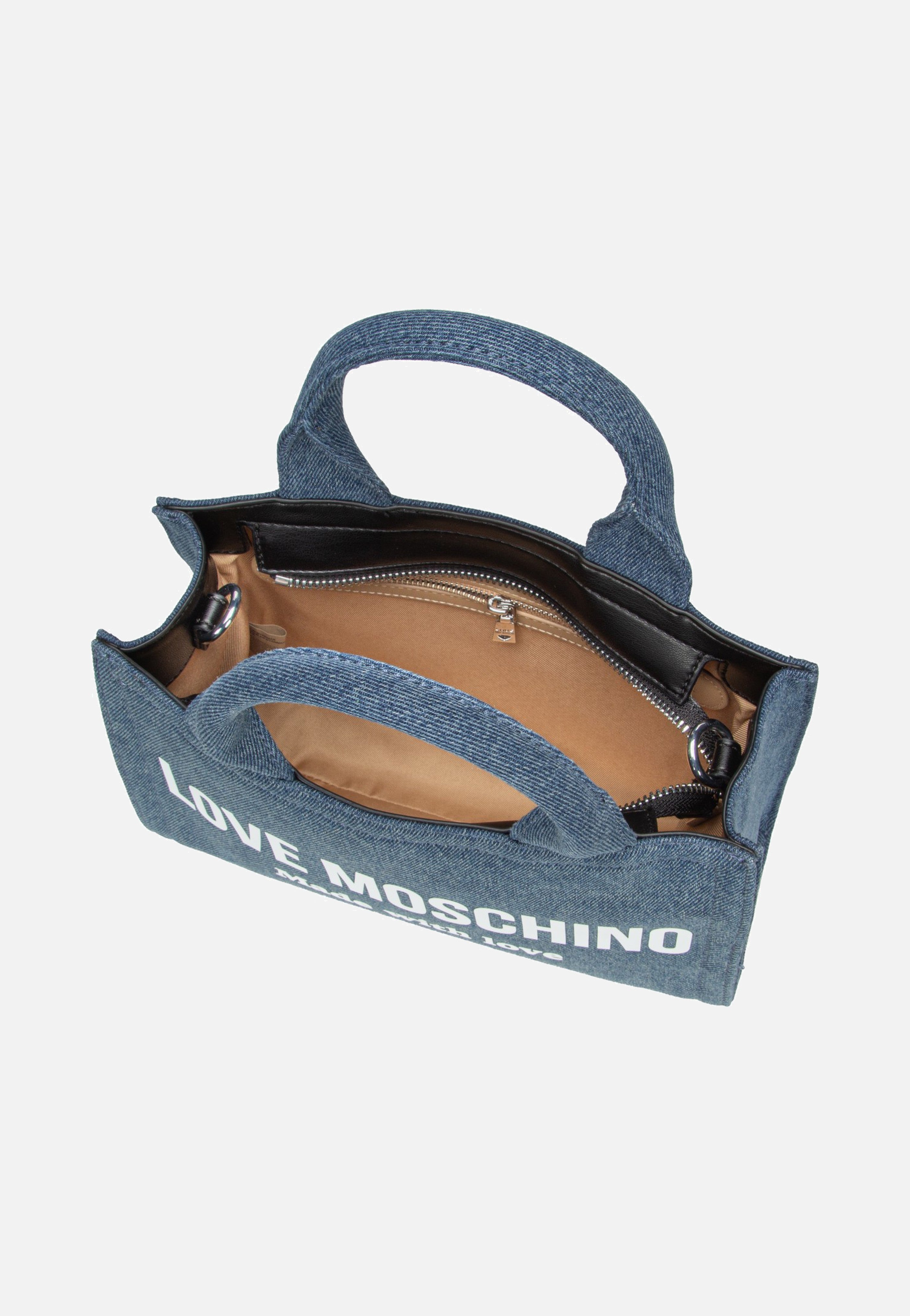 Love Moschino Denim Signature Love 4055 Denim Tote Bag