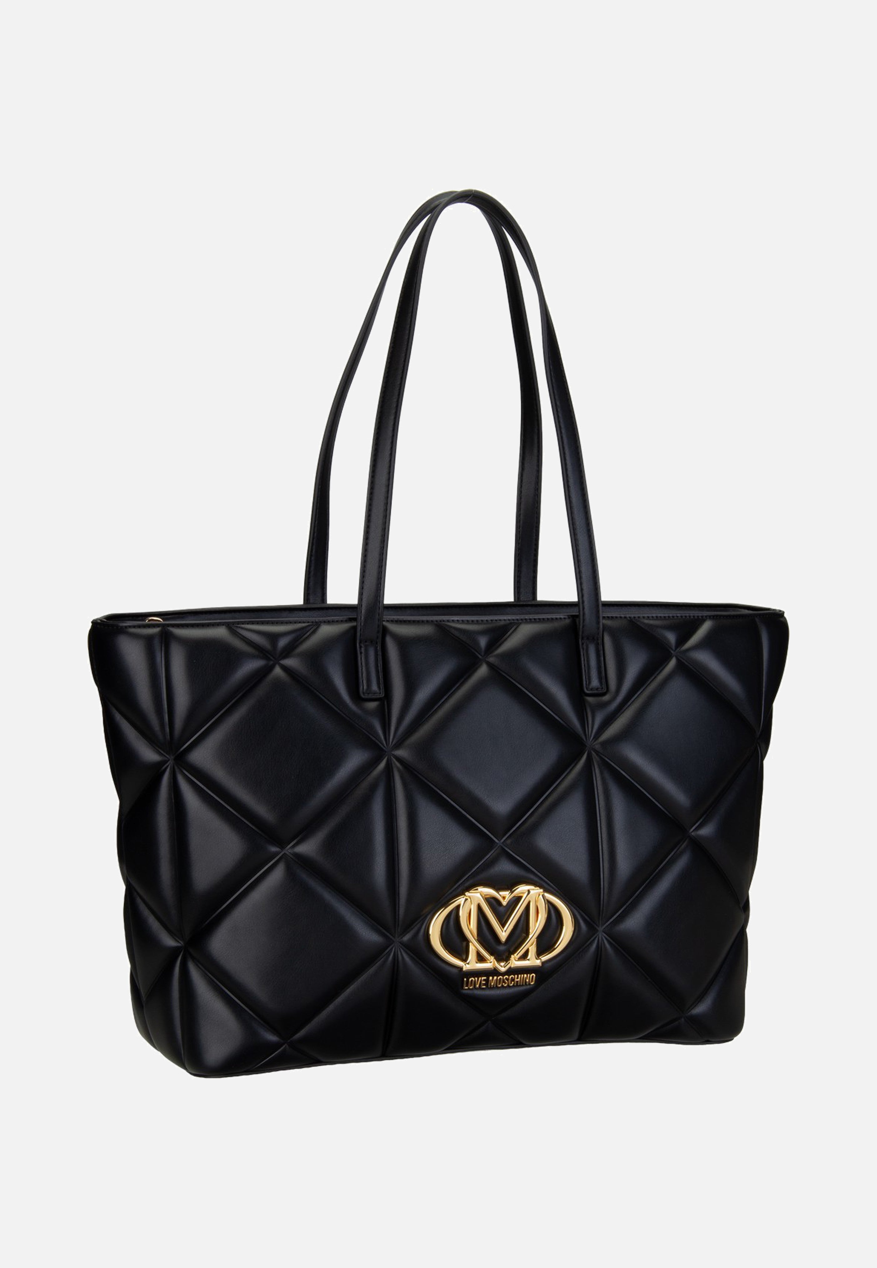 Love Moschino Embossed Q 4120 Black Shopper