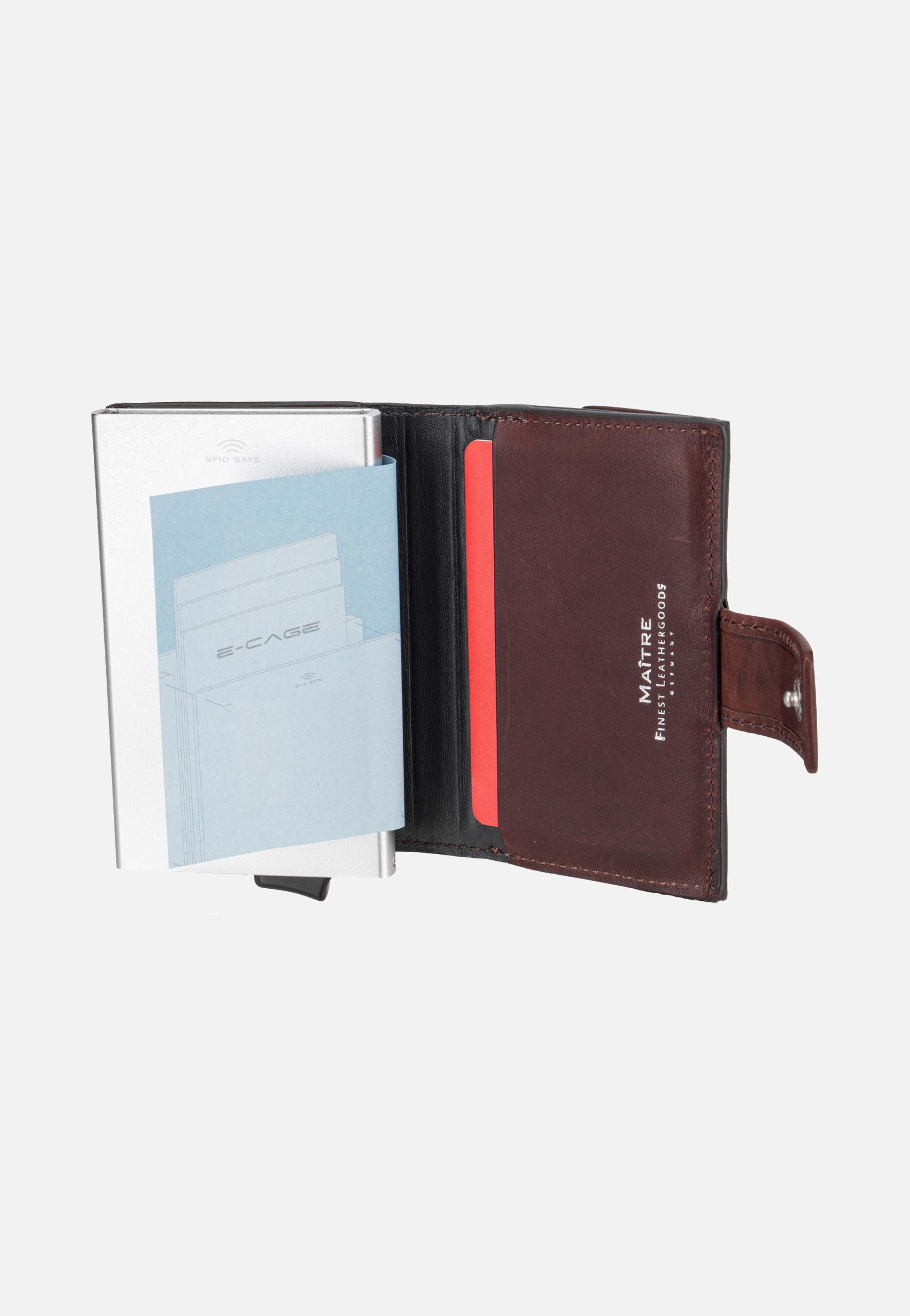 Maître Birkheim C-Three E-Cage SV8 Darkbrown Portemonnaie