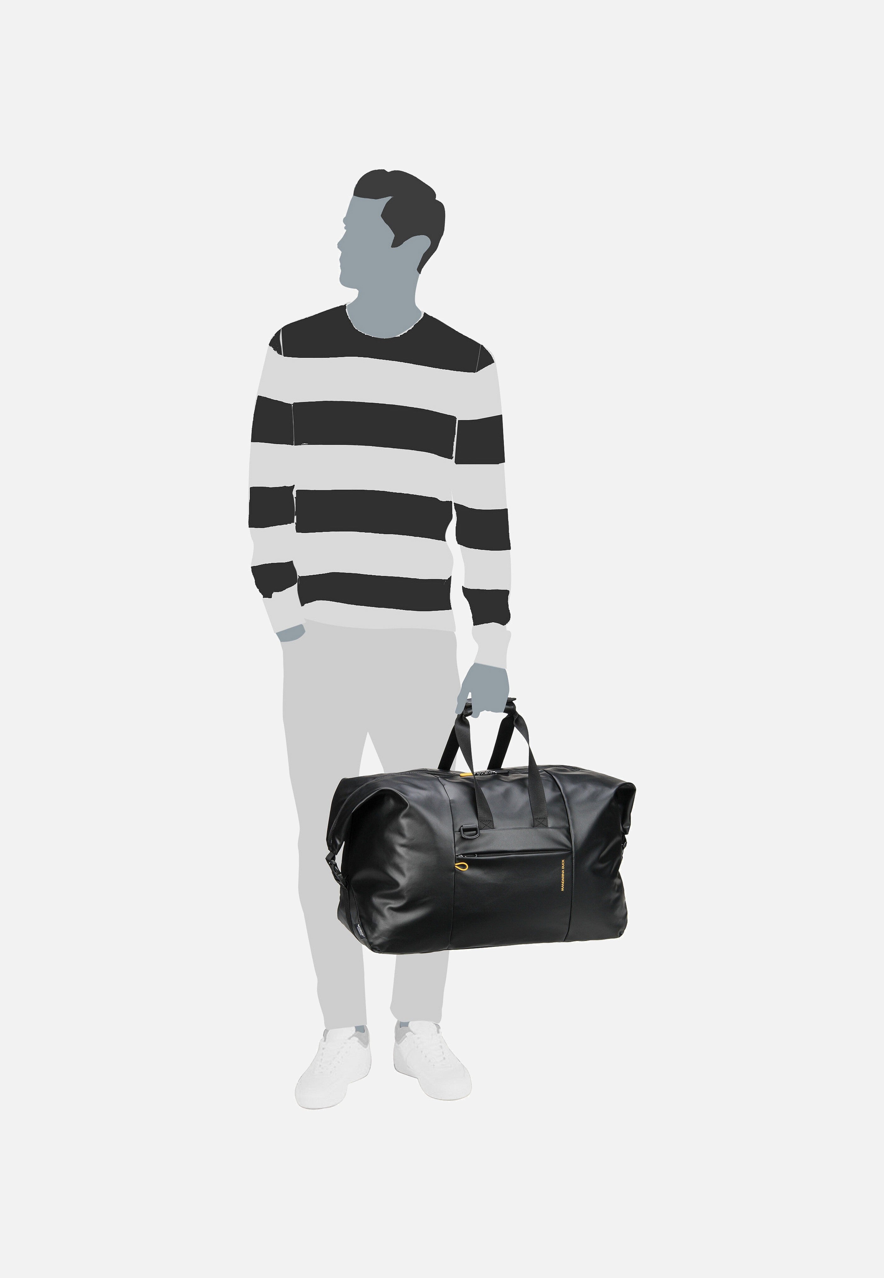 Mandarina Duck - Eco Coated Duffle OSB02 Black - Dufflebag | Neutral-Image