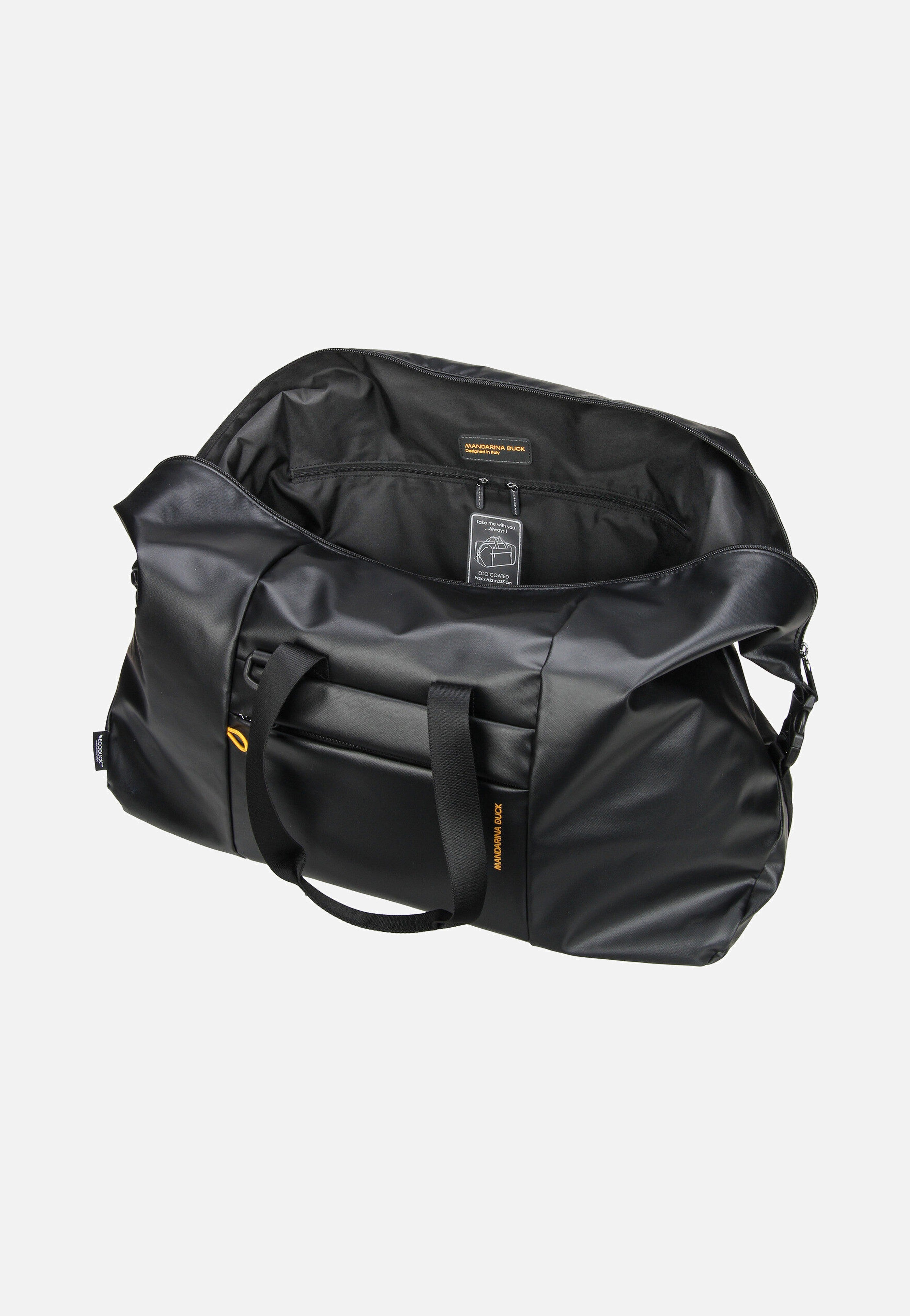 Mandarina Duck - Eco Coated Duffle OSB02 Black - Dufflebag | Neutral-Image