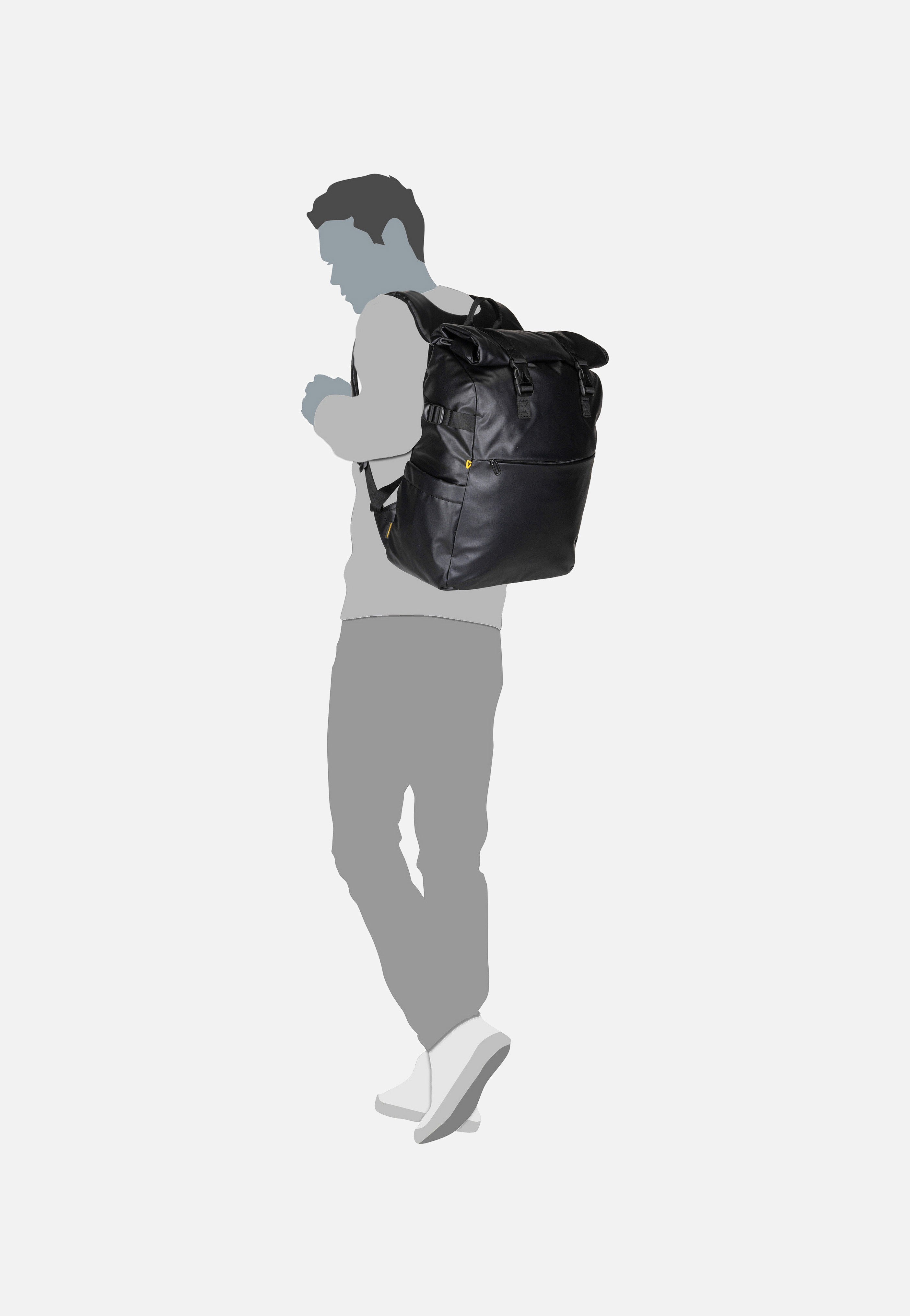 Mandarina Duck - Eco Coated OST09 Black - Backpack | Neutral-Image